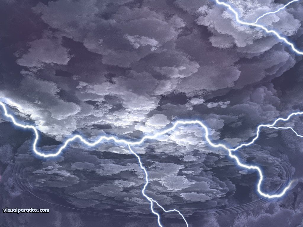 1024x768 3D Wallpaper 'Thunder & Lightning' 1024x768