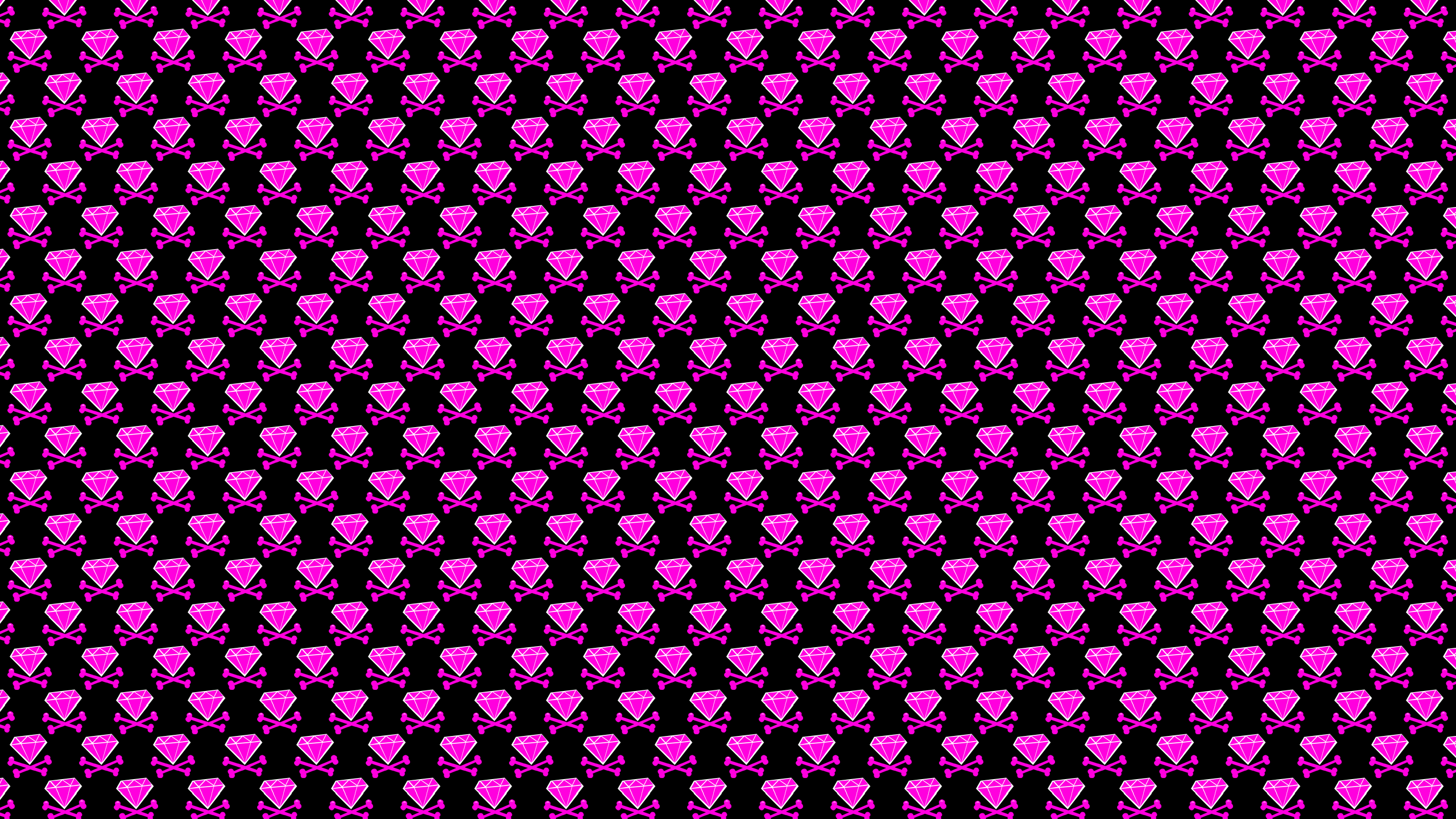 2560x1440 Pink Diamond Crossbones Desktop Wallpaper