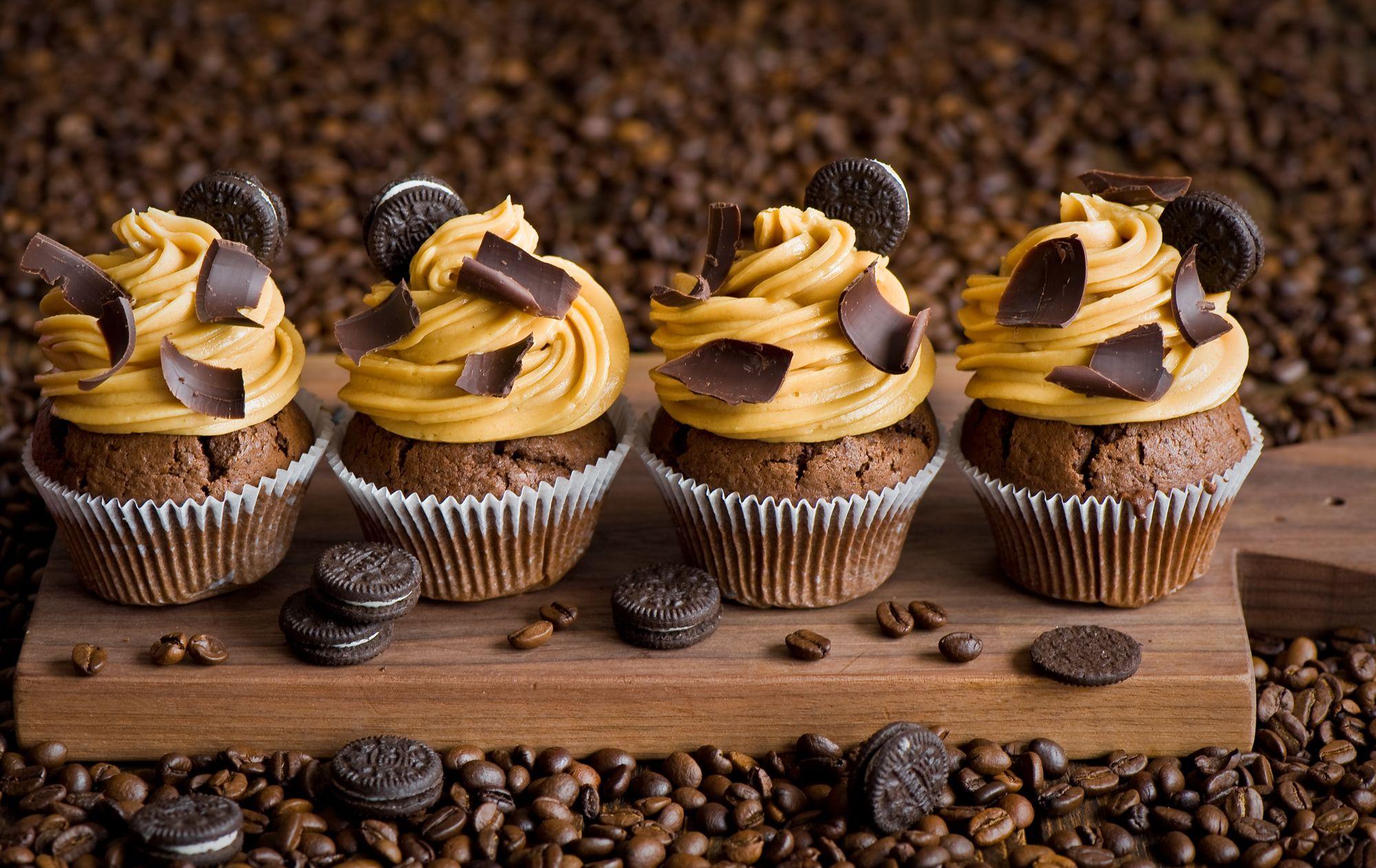 2000x1262 2000x1262 Coffee Beans, Cream, Cupcake, Dessert, Sweets. Mocah.org HD Wallpaper