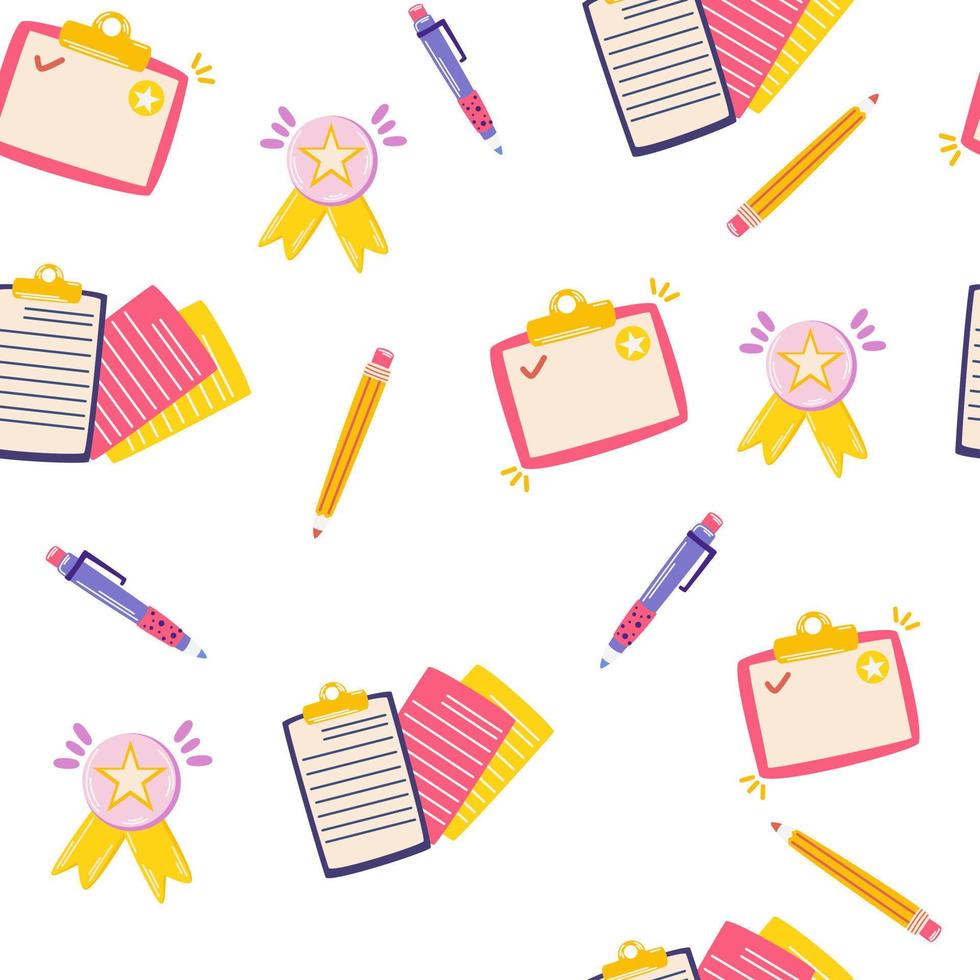 980x980 Office supplies seamless pattern