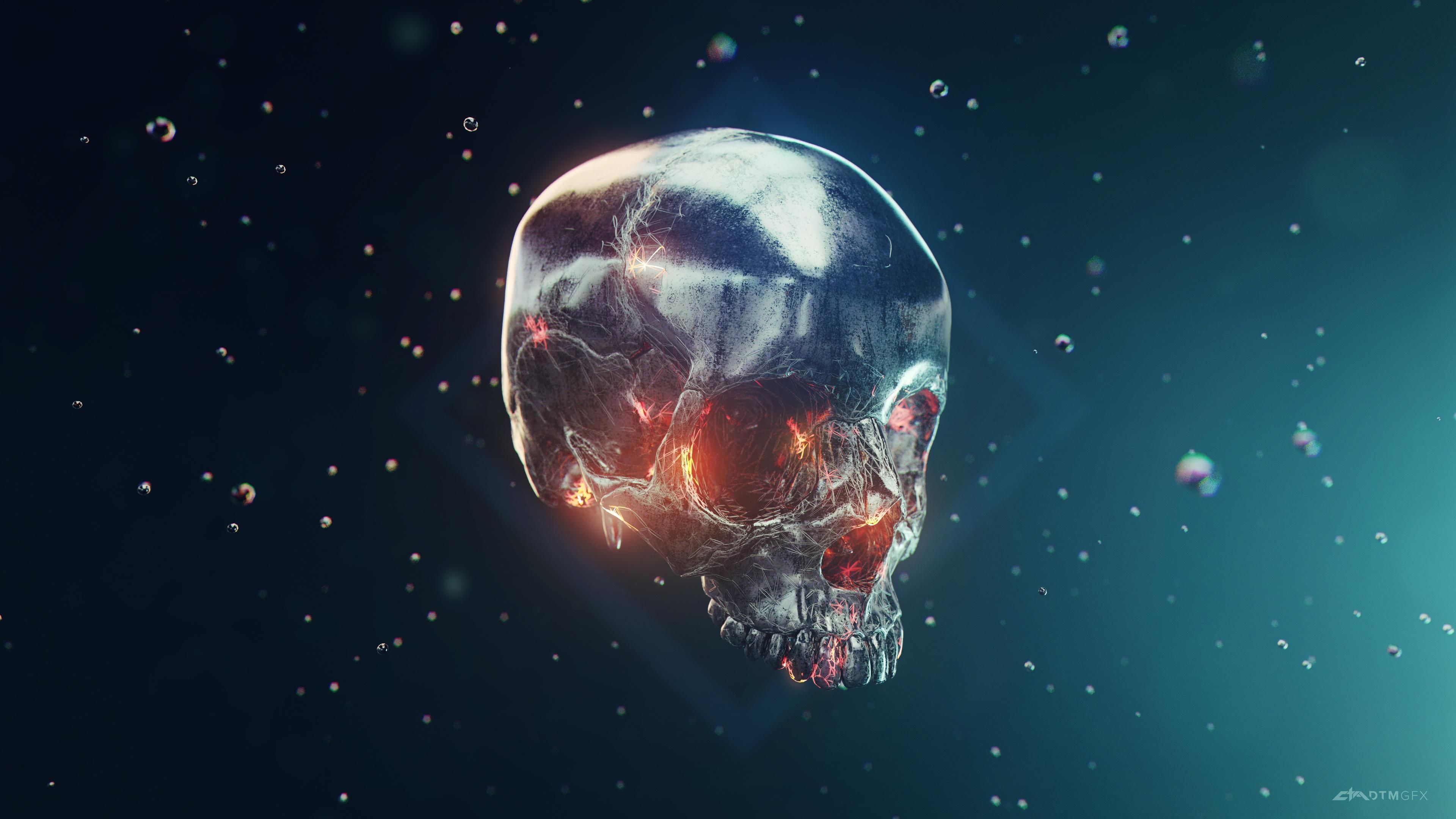 3840x2160 Skull 4K wallpaper for your desktop or mobile screen free and easy to download