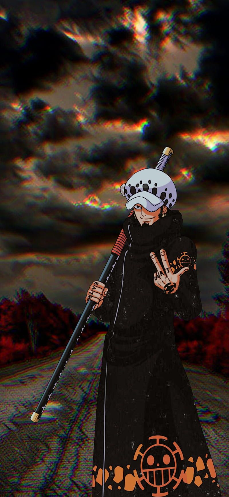 800x1733 Trafalgar D. Water Law, op, ope ope no mi, trafalgar law, one piece, anime, room, HD phone wallpaper