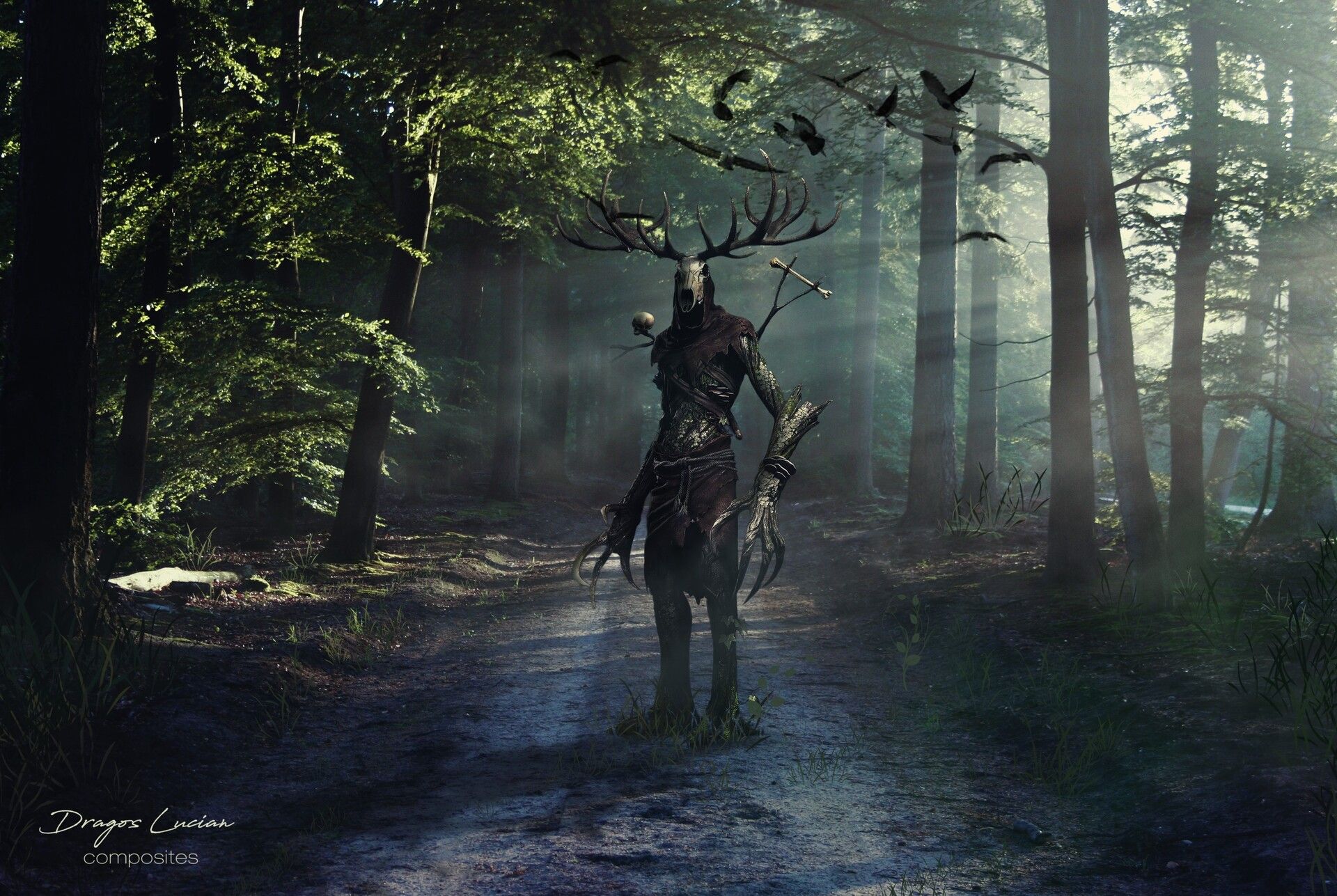 1920x1287 The Leshen- fog scenery