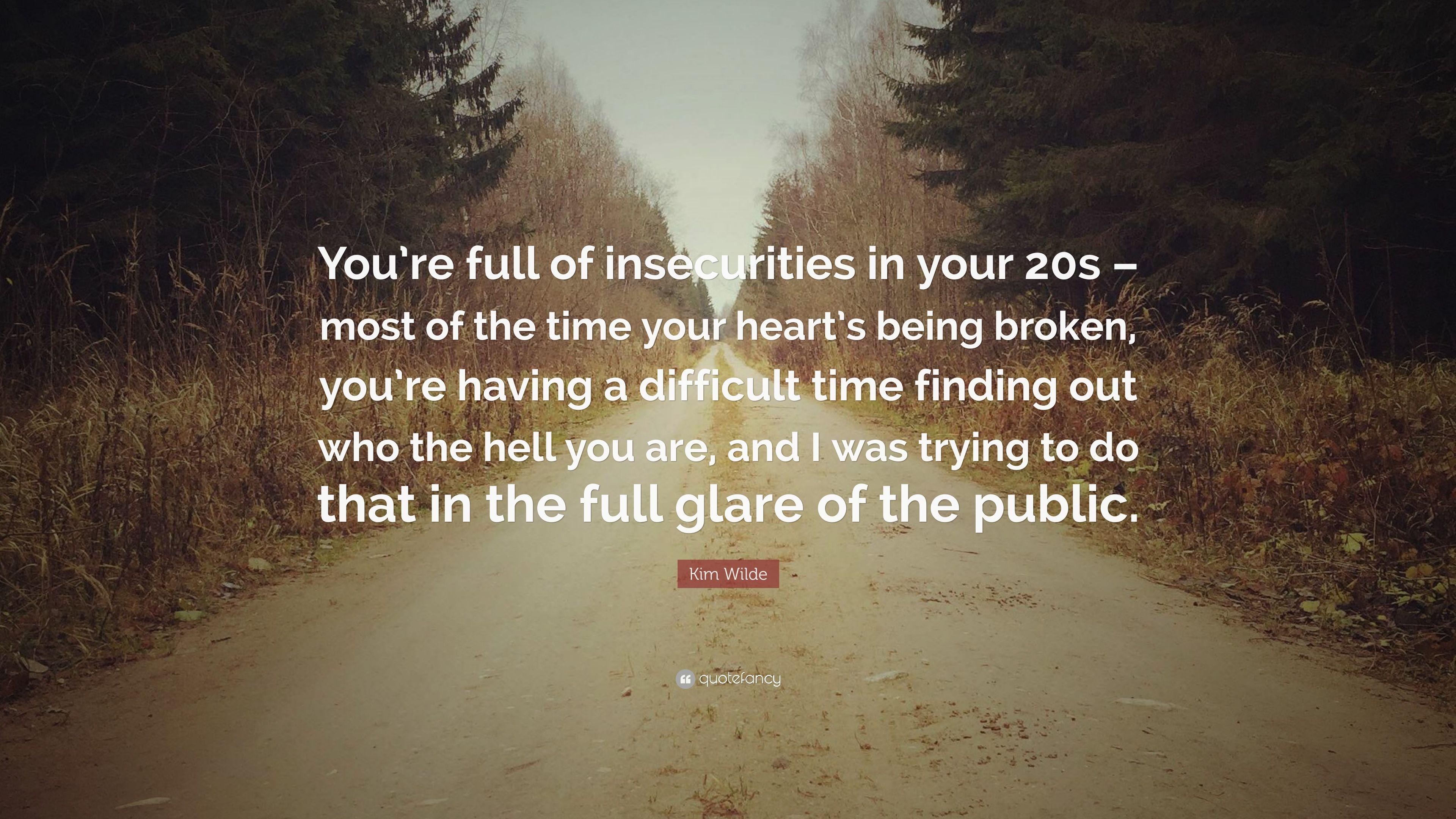3840x2160 Kim Wilde Quote: “You're full of insecurities in your 20s