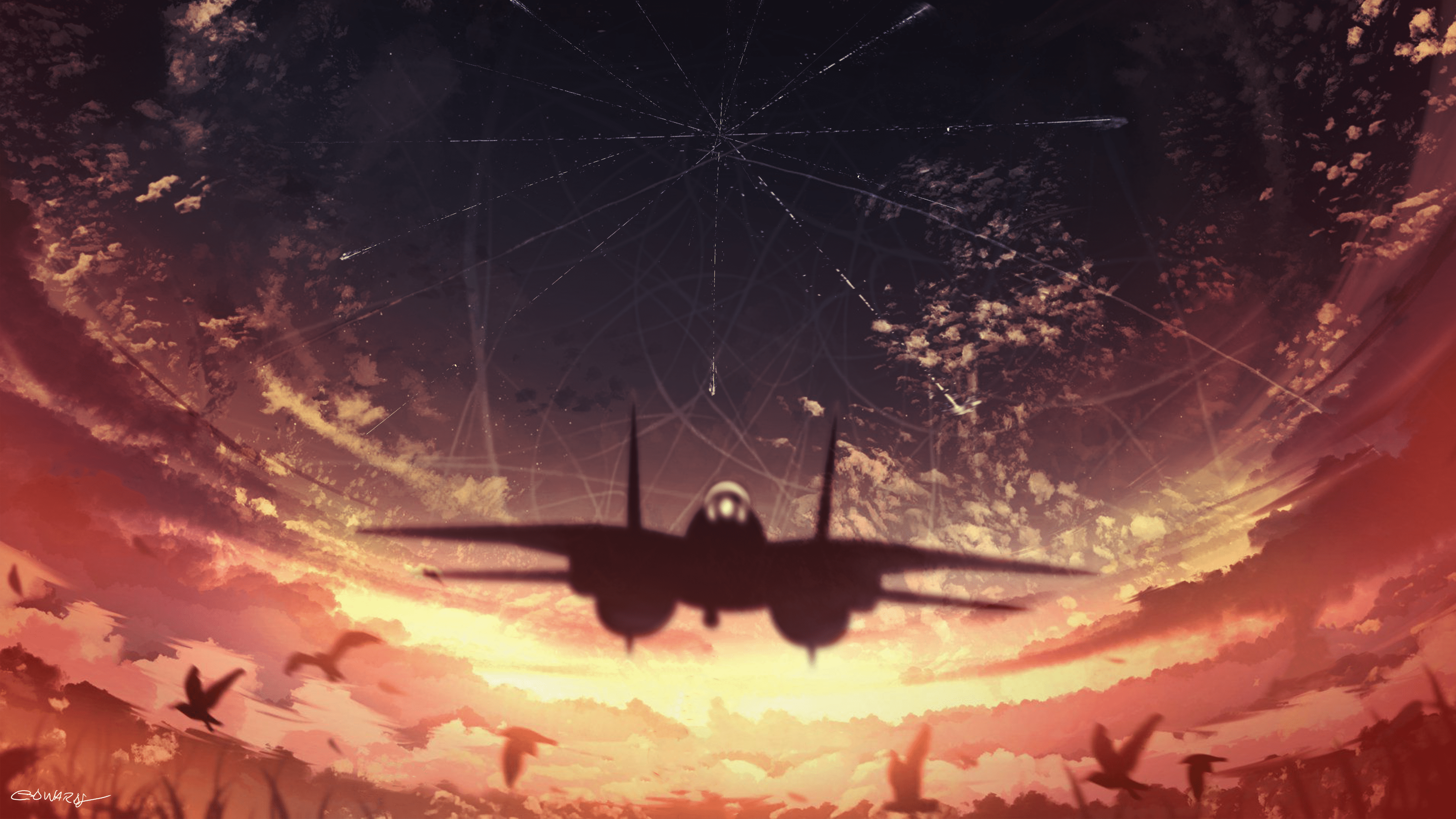 3840x2160 Sky On Fire Final Battle