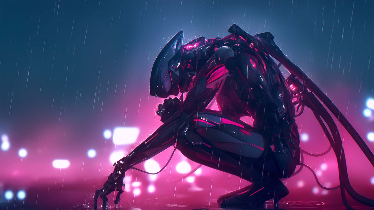 1536x864 Futuristic Cyborg Dark Sci Fi Desktop