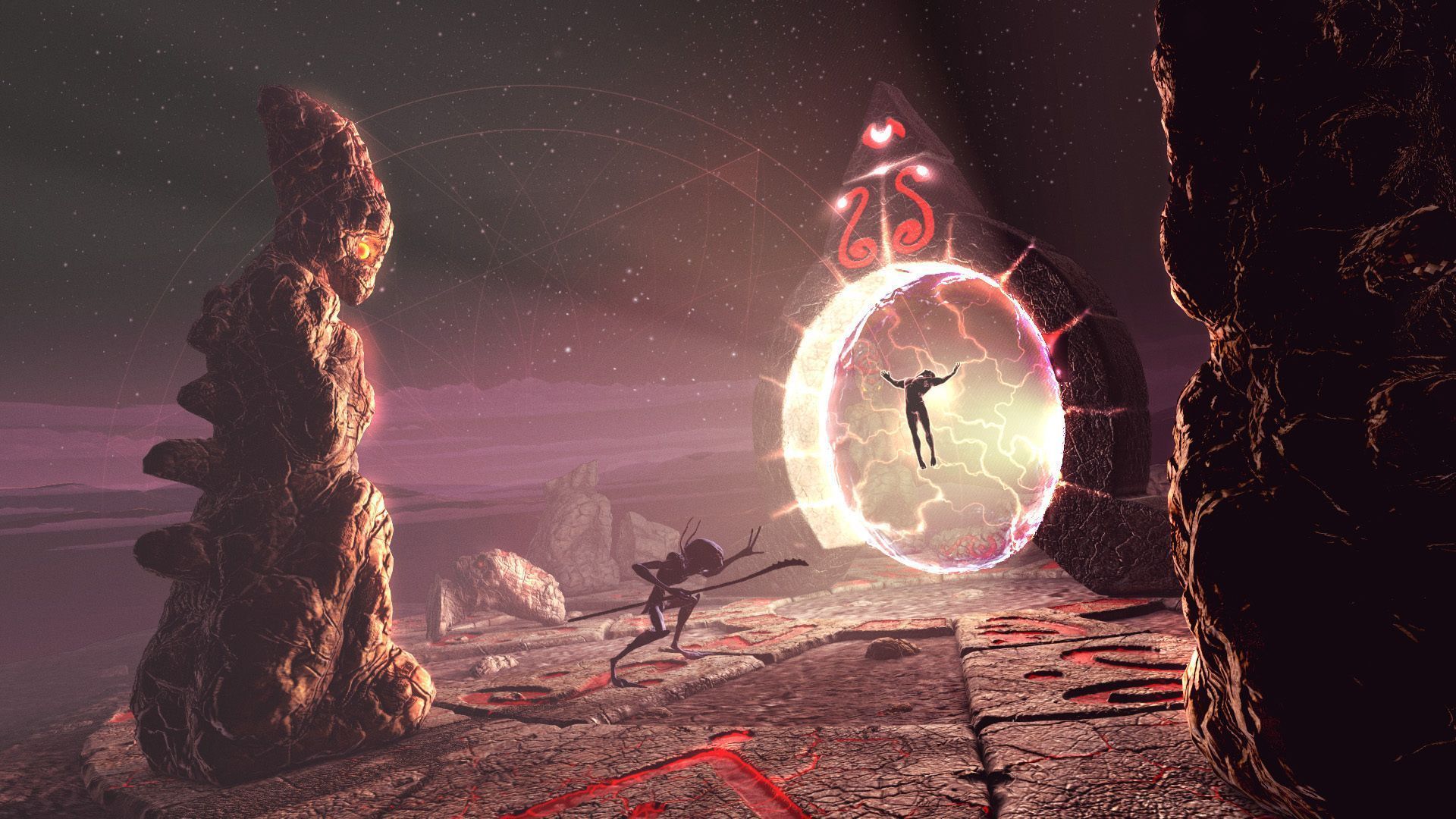 1920x1080 Alien Portal: Dark Sci Fi HD Wallpaper