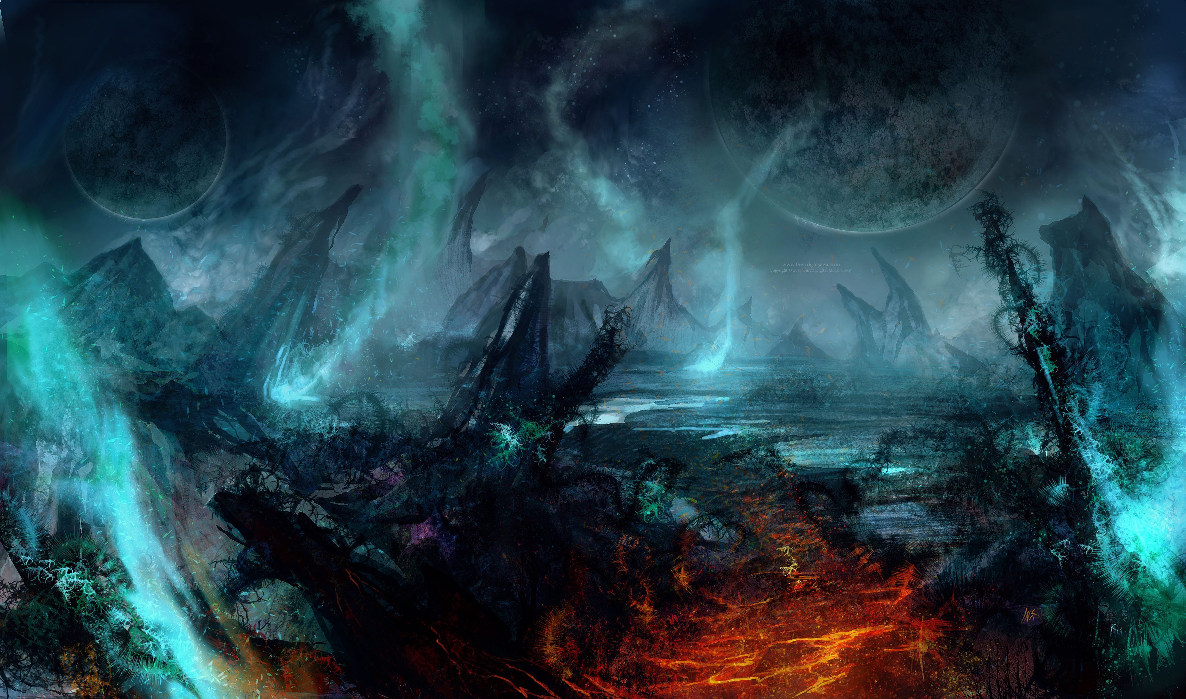3988x2352 wallpaper: Landscape, Dark, Planet