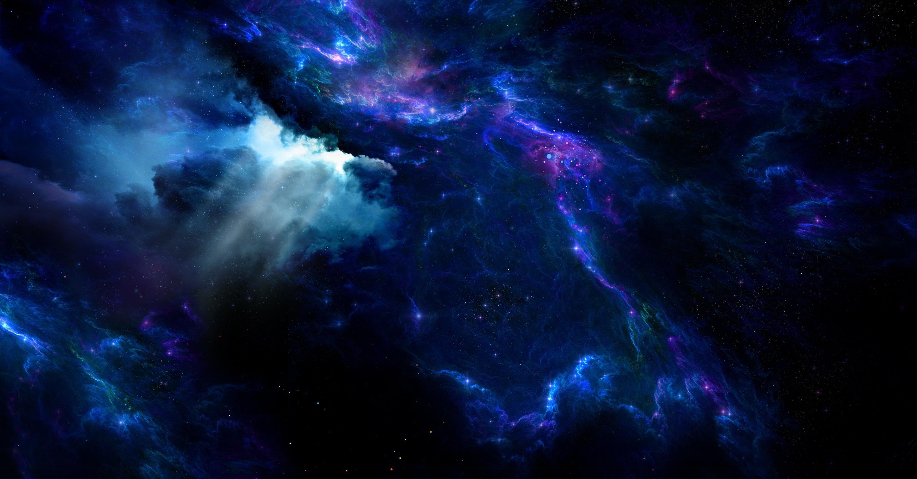 3036x1586 Digital Art Nebula Clouds Wallpaper HD / Desktop and Mobile