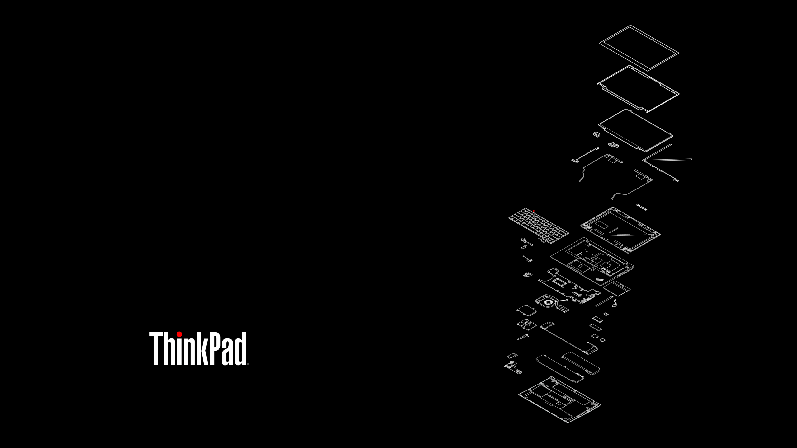 2560x1440 I made a T460s exploded wallpaper, feel
