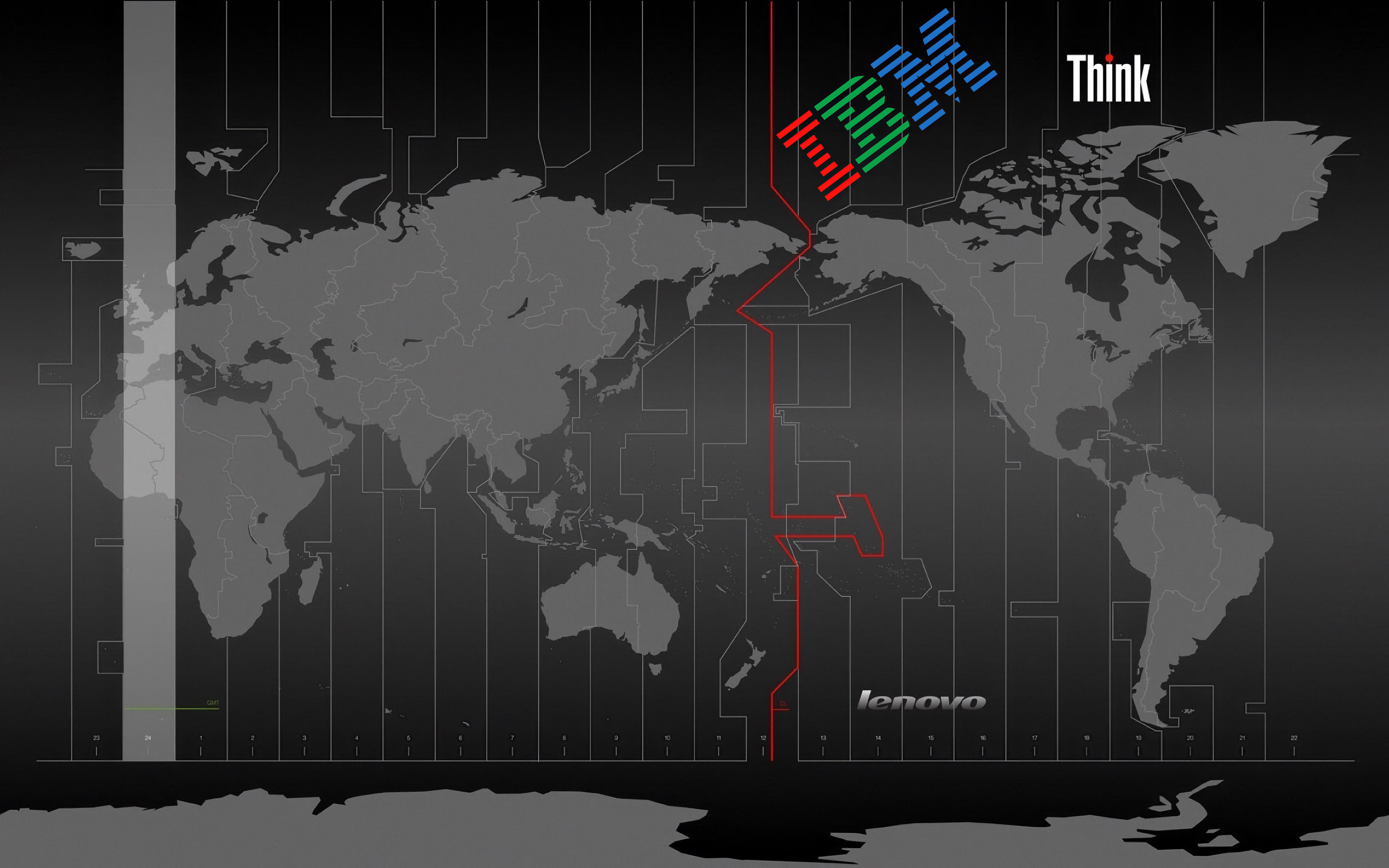 5760x3600 Just bought my first Thinkpad, it should be here next week so I made a wallpaper for it! I slapped an IMB Logo on the classic time zone wallpaper
