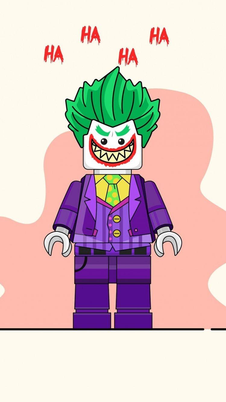 750x1334 Download 750x1334 wallpaper joker, villain, lego, art