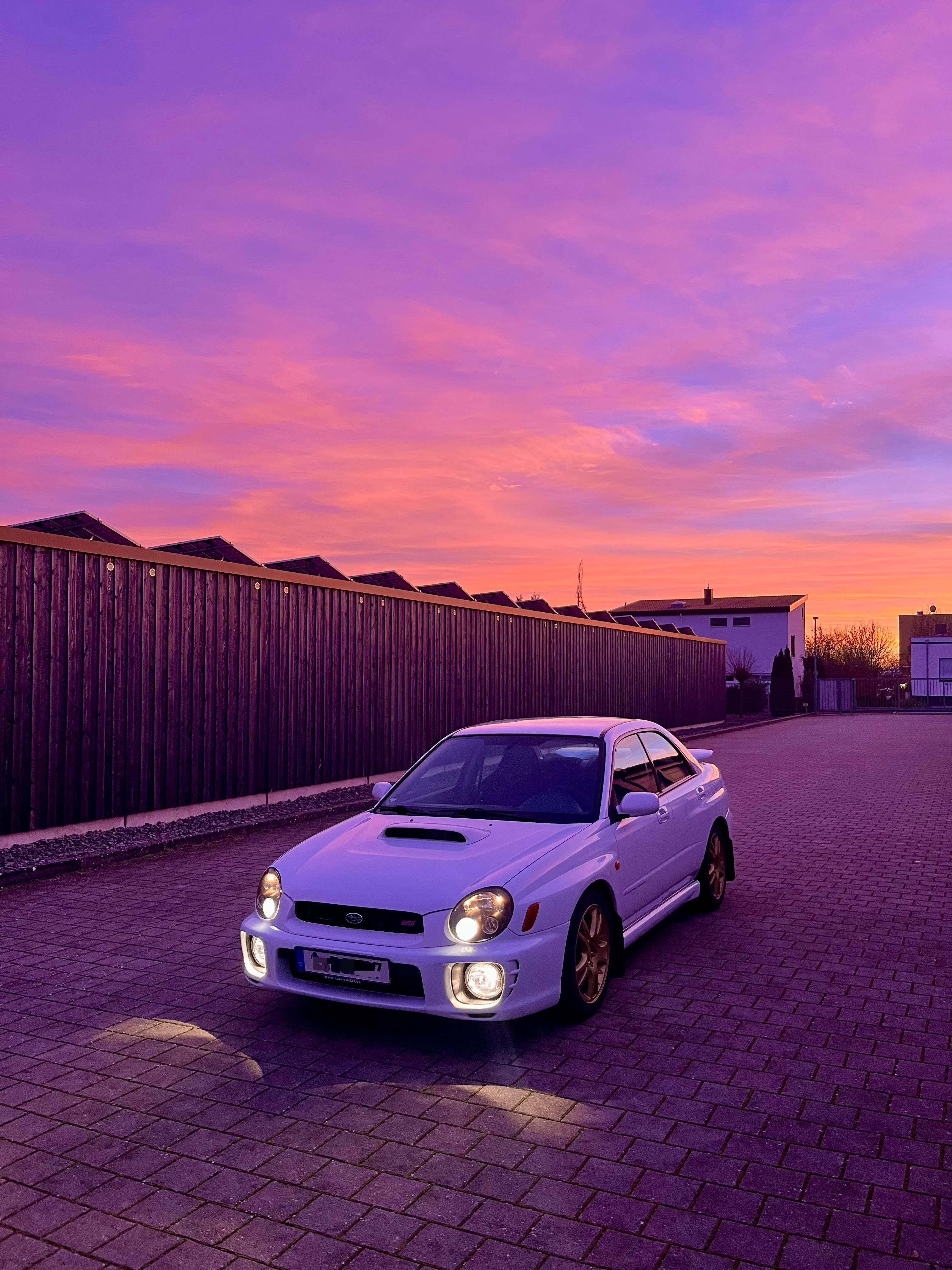 3024x4032 This evenings sunset and my Bugeye STI