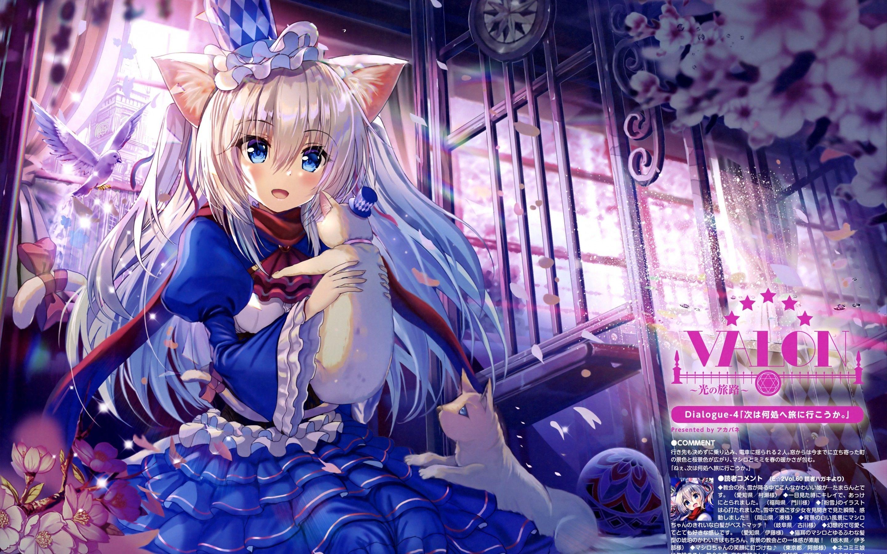 Desktop Wallpaper Anime Cat Girl Hd Image Picture Background G6dwer