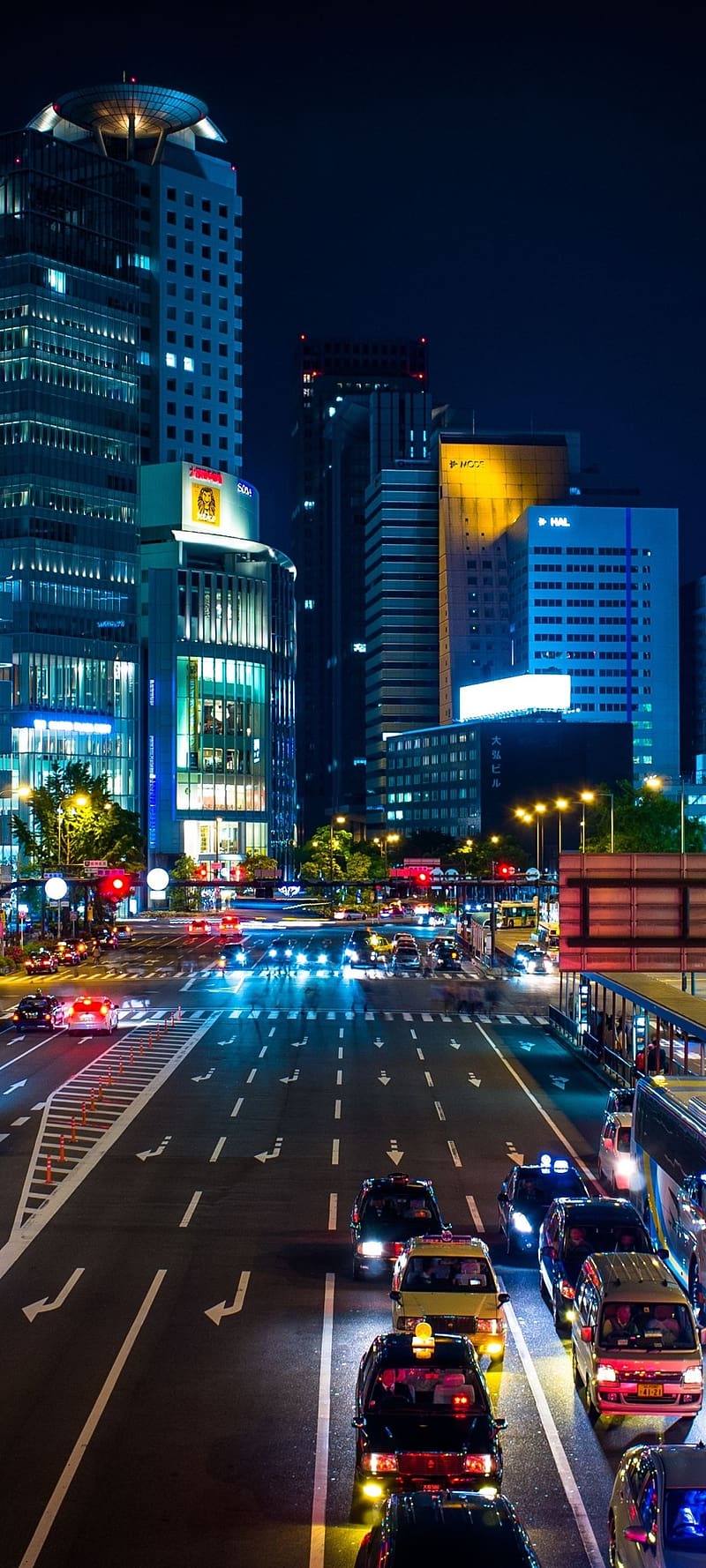 800x1778 HD osaka at night wallpaper