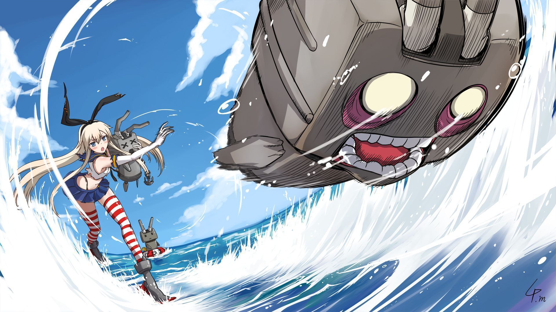 1920x1080 Download Shimakaze (Kancolle) Anime Kantai Collection HD Wallpaper by G.MAN