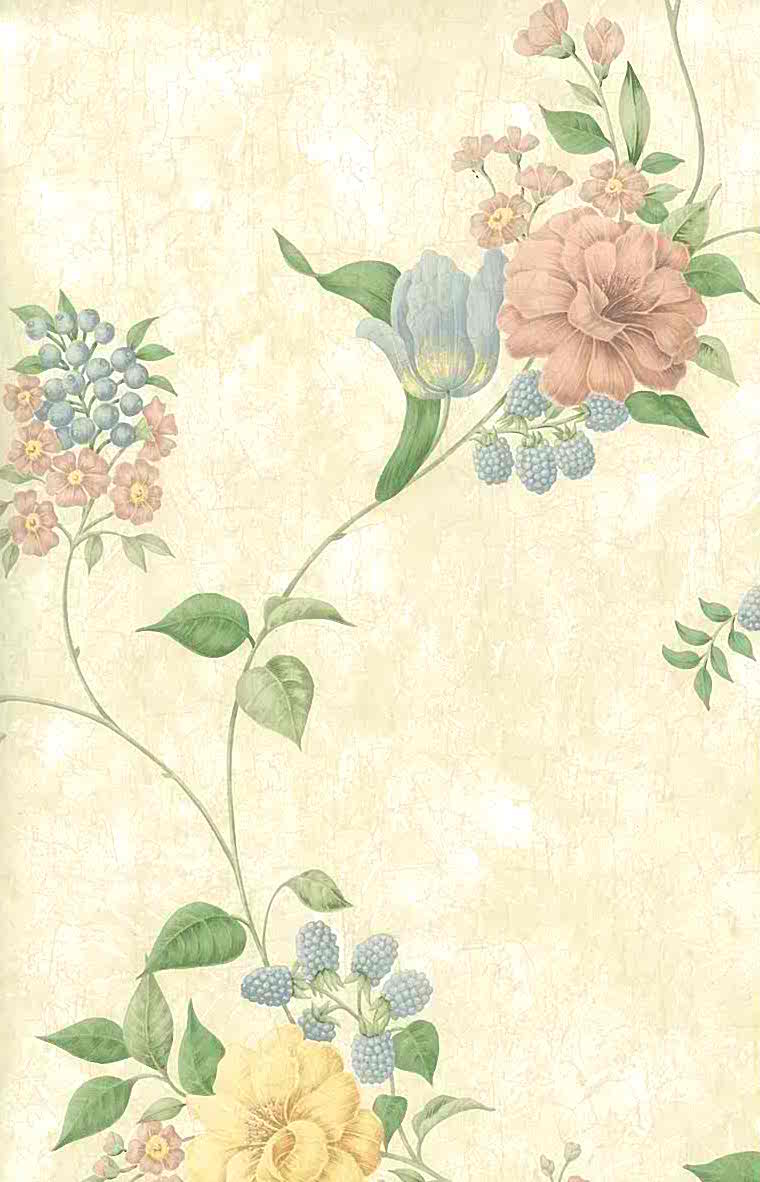 760x1182 Vintage Pastel Flowers Free Wallpaper & Background