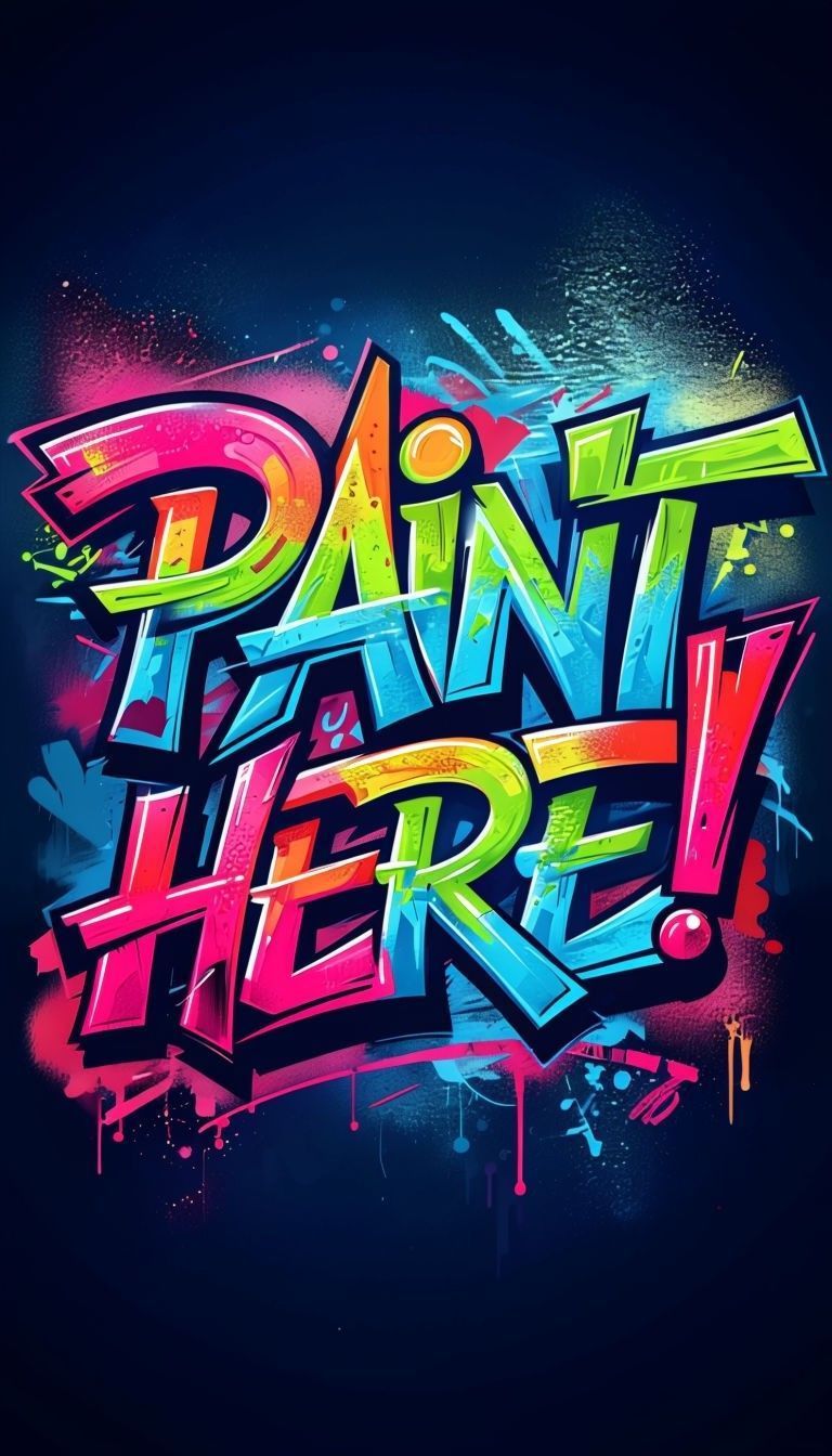 768x1344 Free and customizeable graffiti style