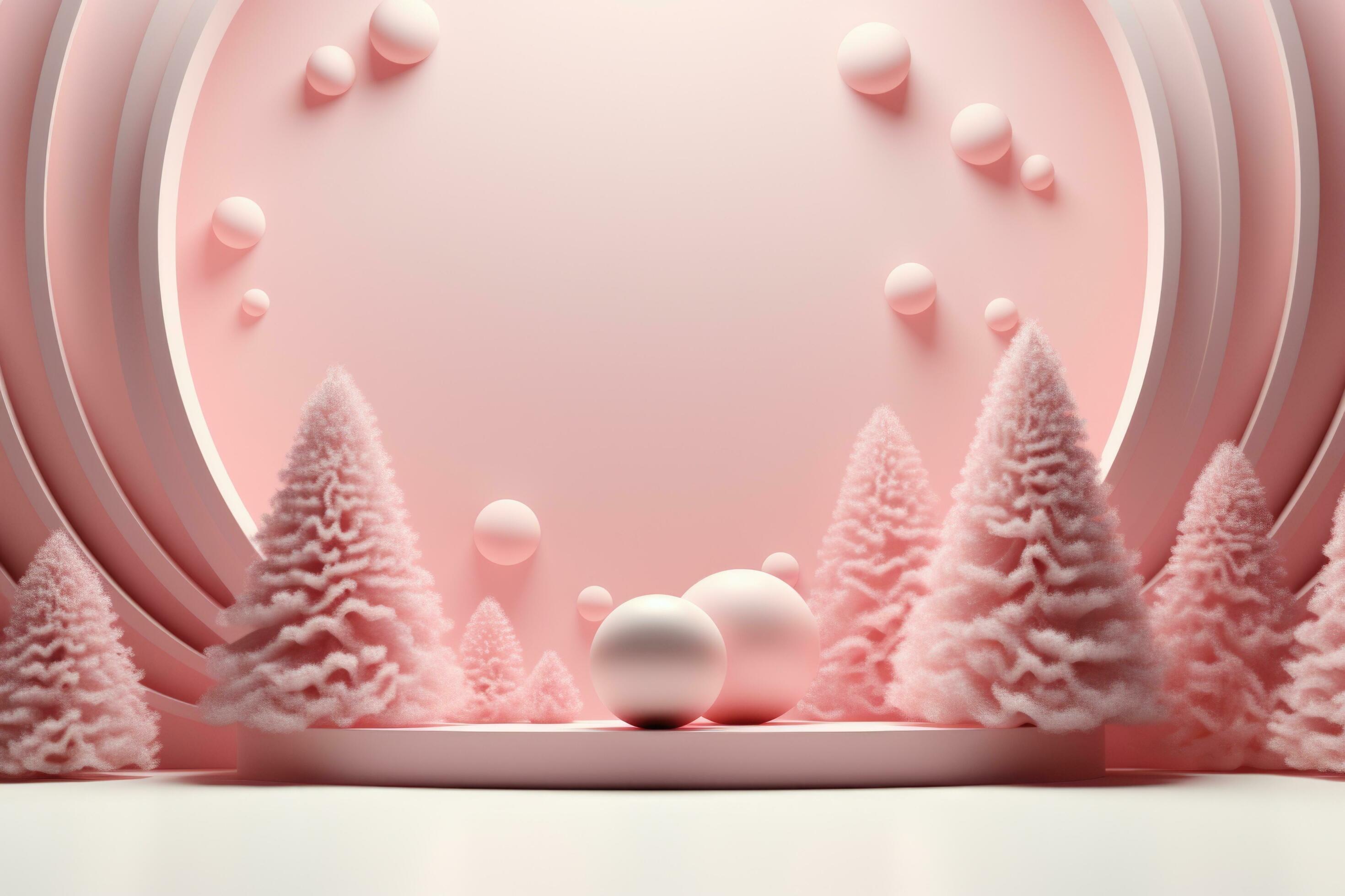 2940x1960 Gently pink Christmas abstract