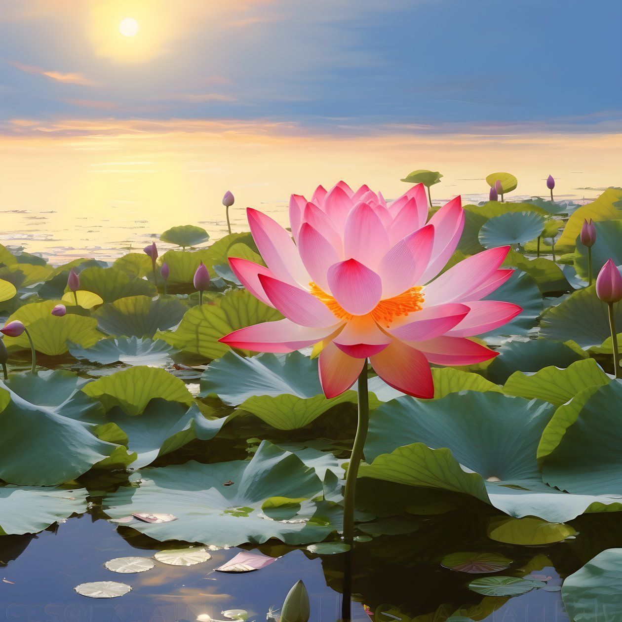 1260x1260 Beautiful Lotus Flowers