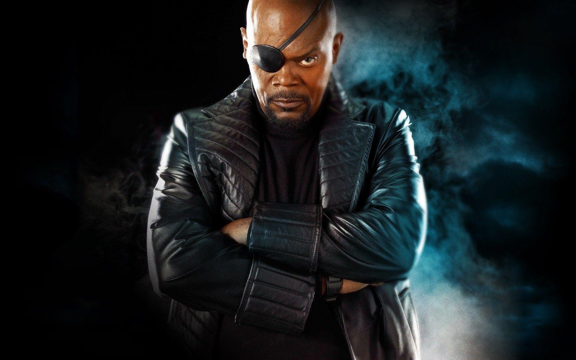 1920x1200 Samuel L. Jackson, Nick Fury, Eyepatches, Arms Crossed