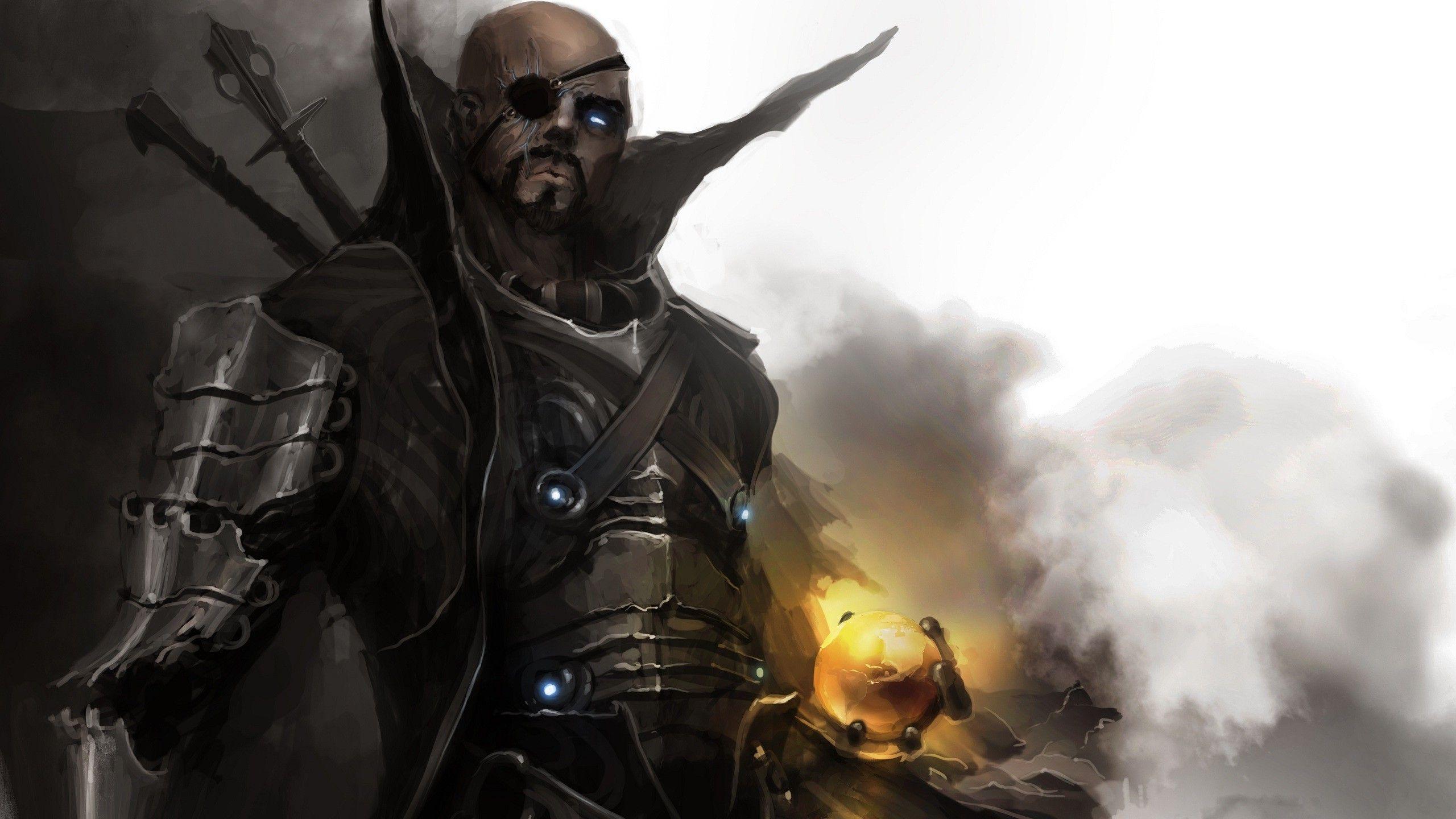 2560x1440 2560x1440 fantasy art nick fury wallpaper