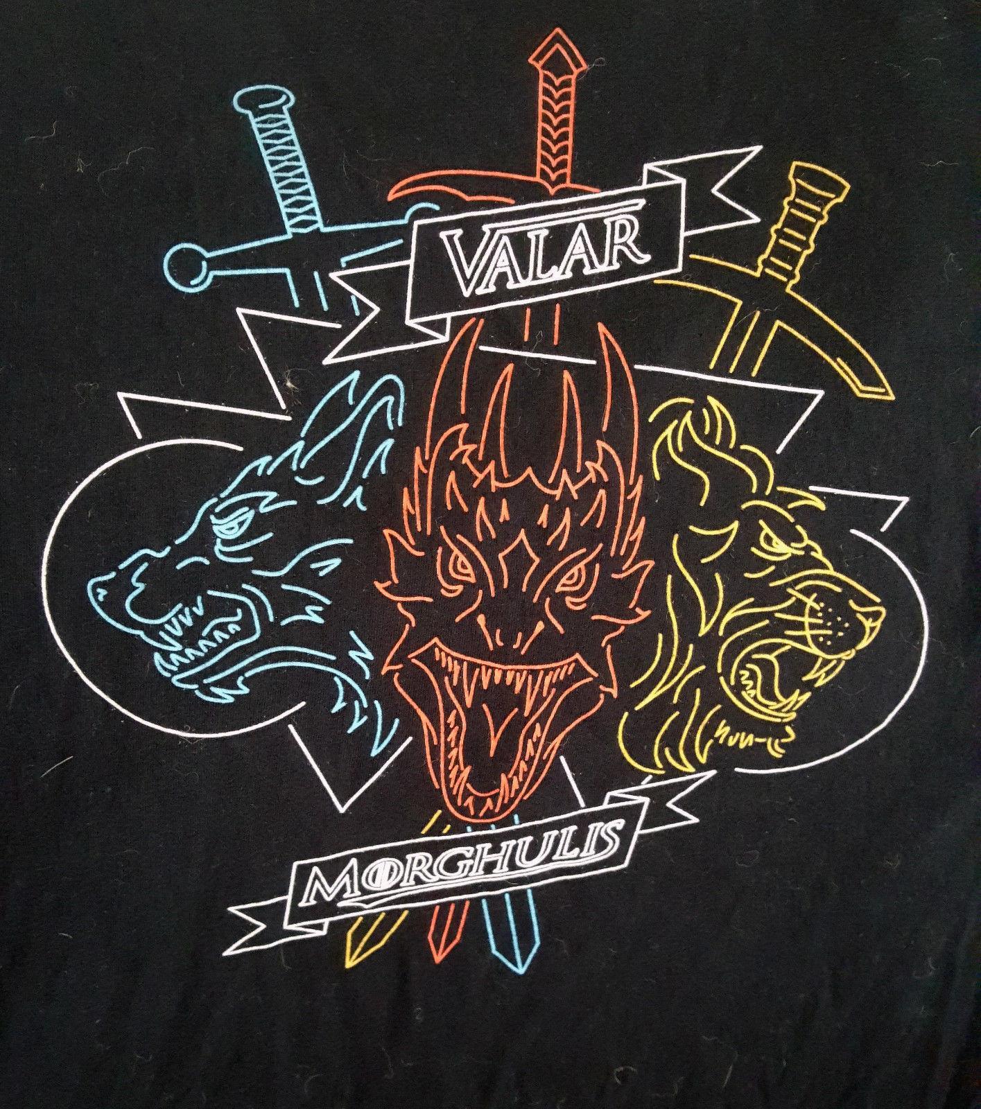 1415x1600 Game Of Thrones Black Valar Morghulis 2xl T Shirt Trio