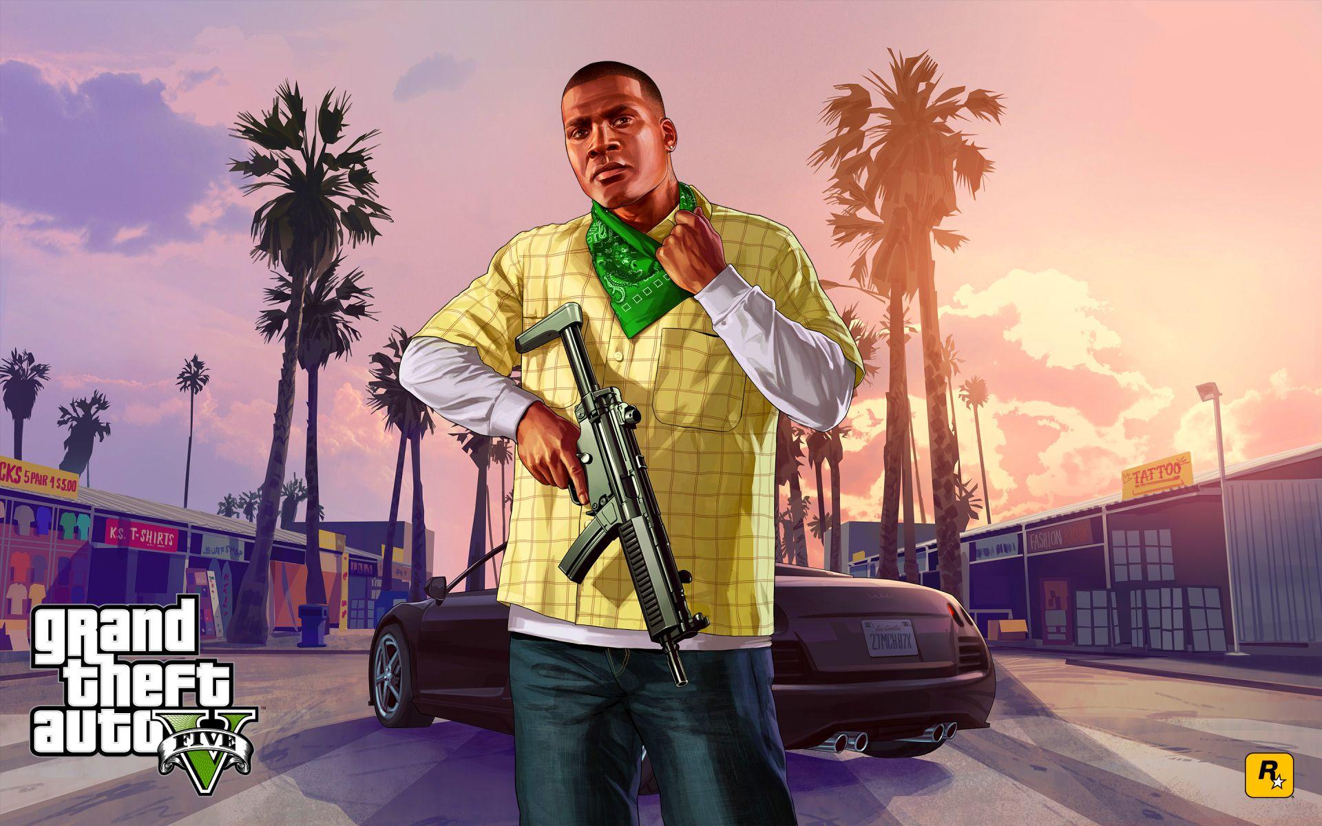 1920x1200 Franklin Theft Auto V Wallpaper