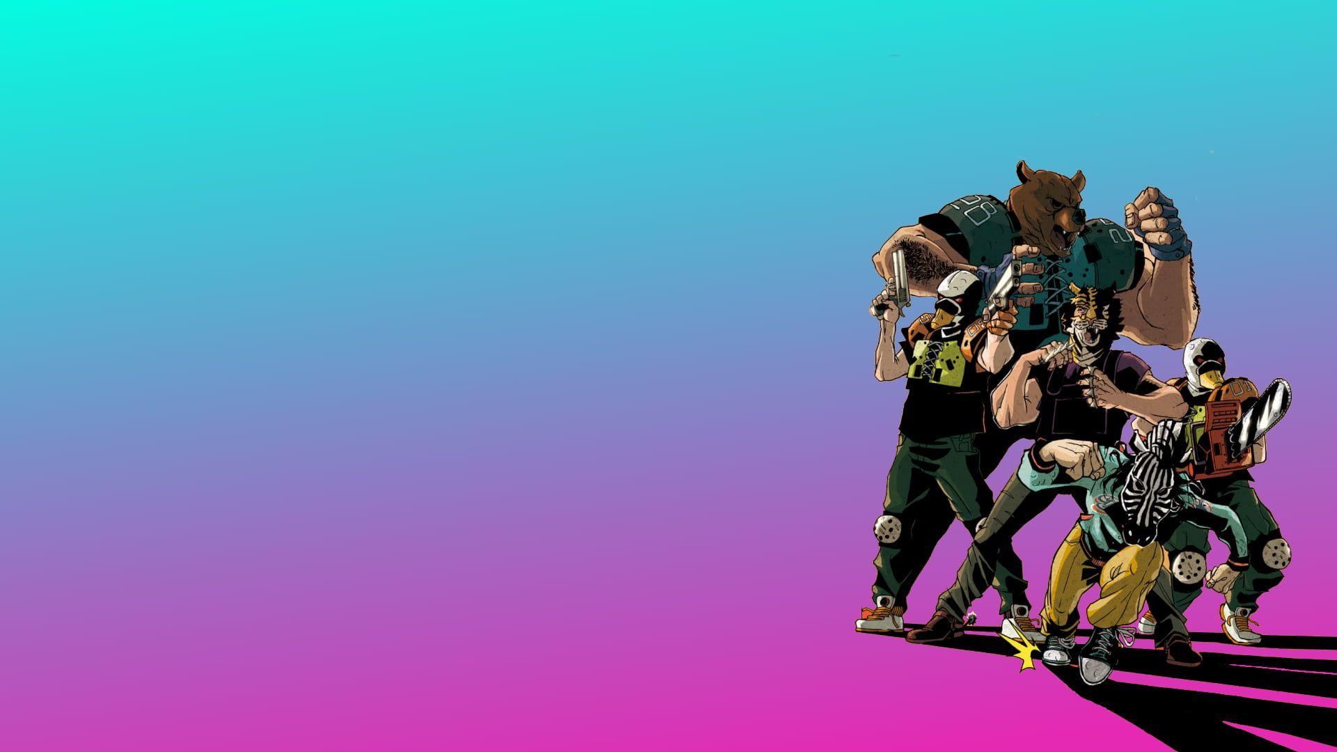 1920x1080 Cartoon character illustration, Hotline Miami HD wallpaper