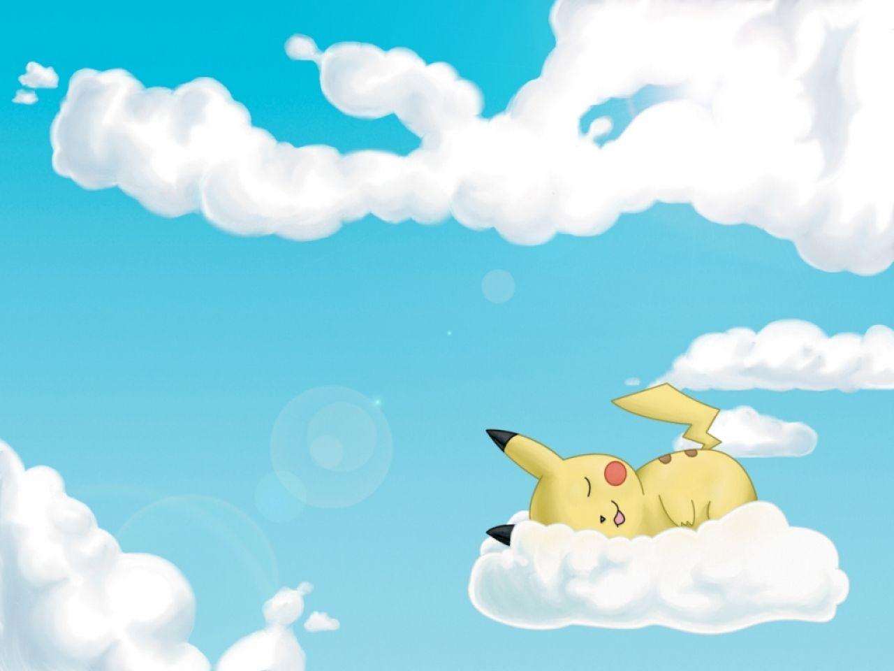 Hình nền hình nền Pikachu 1280x960 Sleep On The Sky