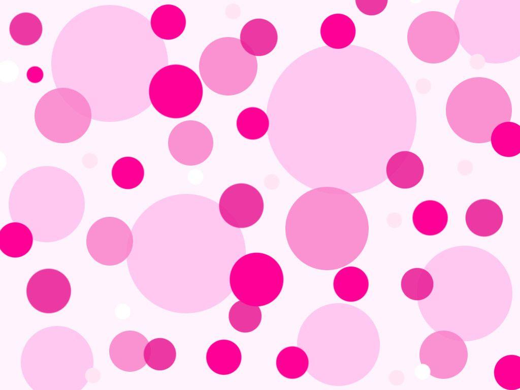 1024x768 Pink Polka Dots Wallpaper