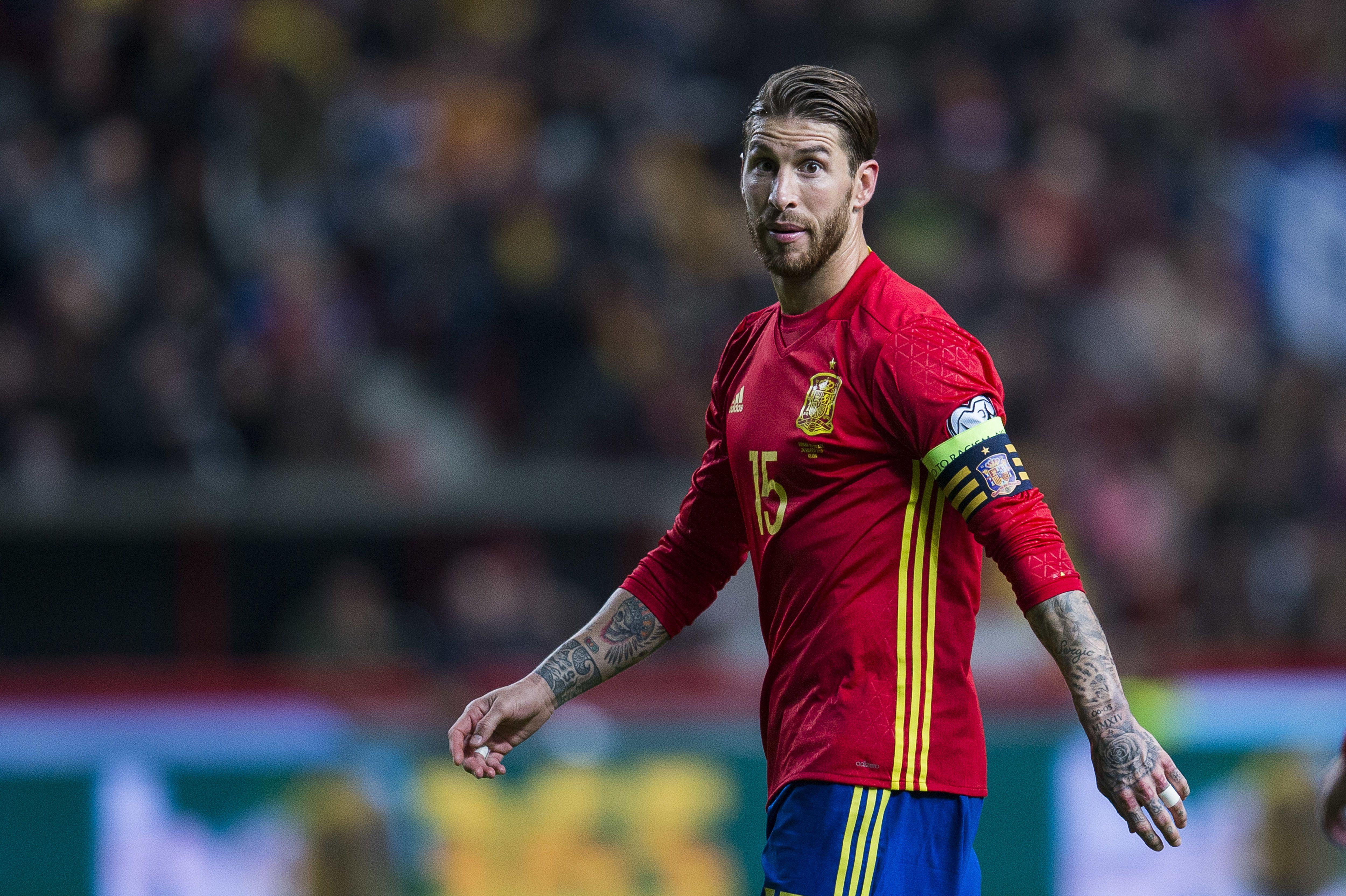 5000x3328 Sergio Ramos Spain Football Player in FIFA World Cup 2018 4K