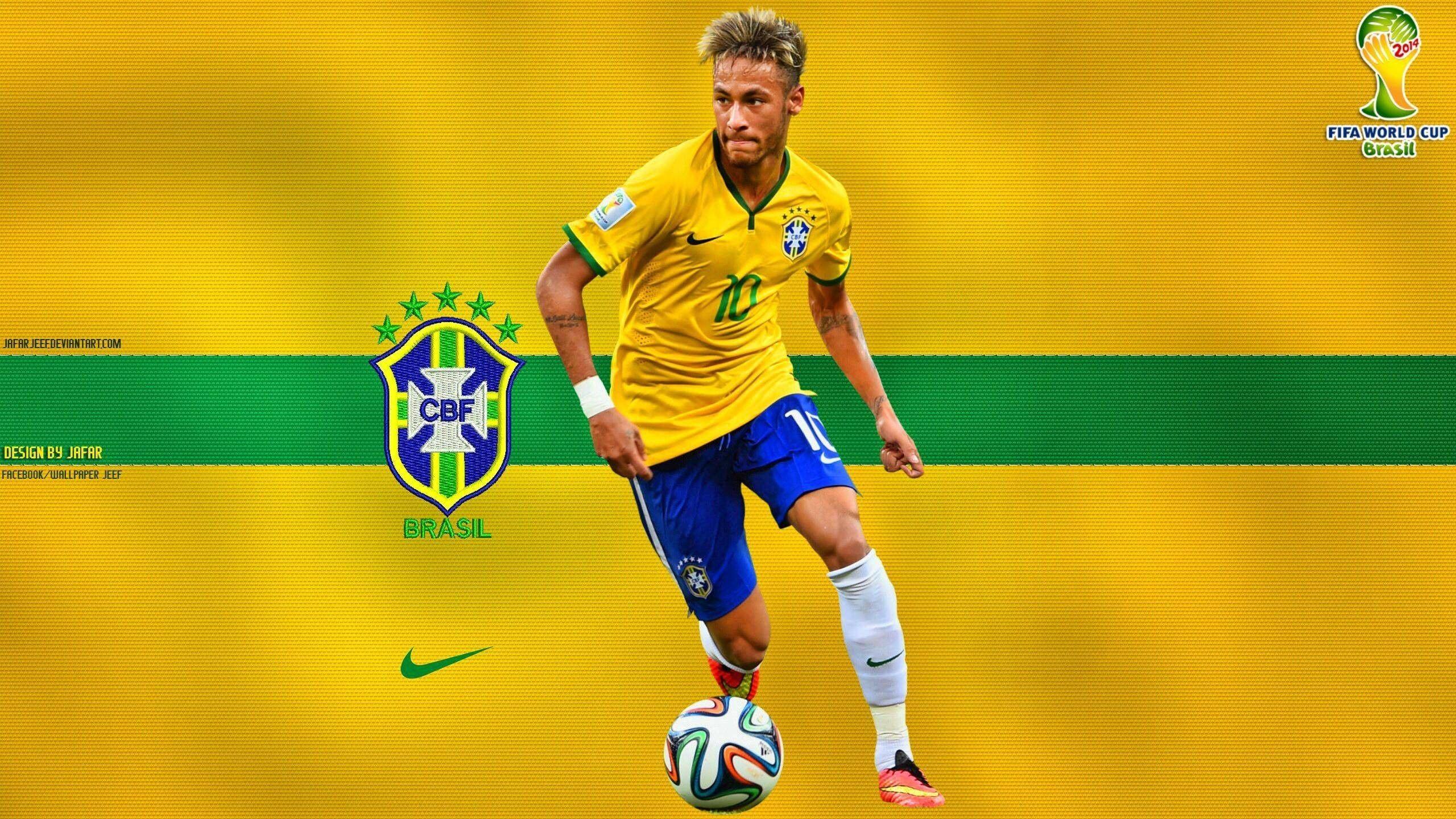 2560x1440 Fifa Brazil Neymar 3D Wallpaper background picture