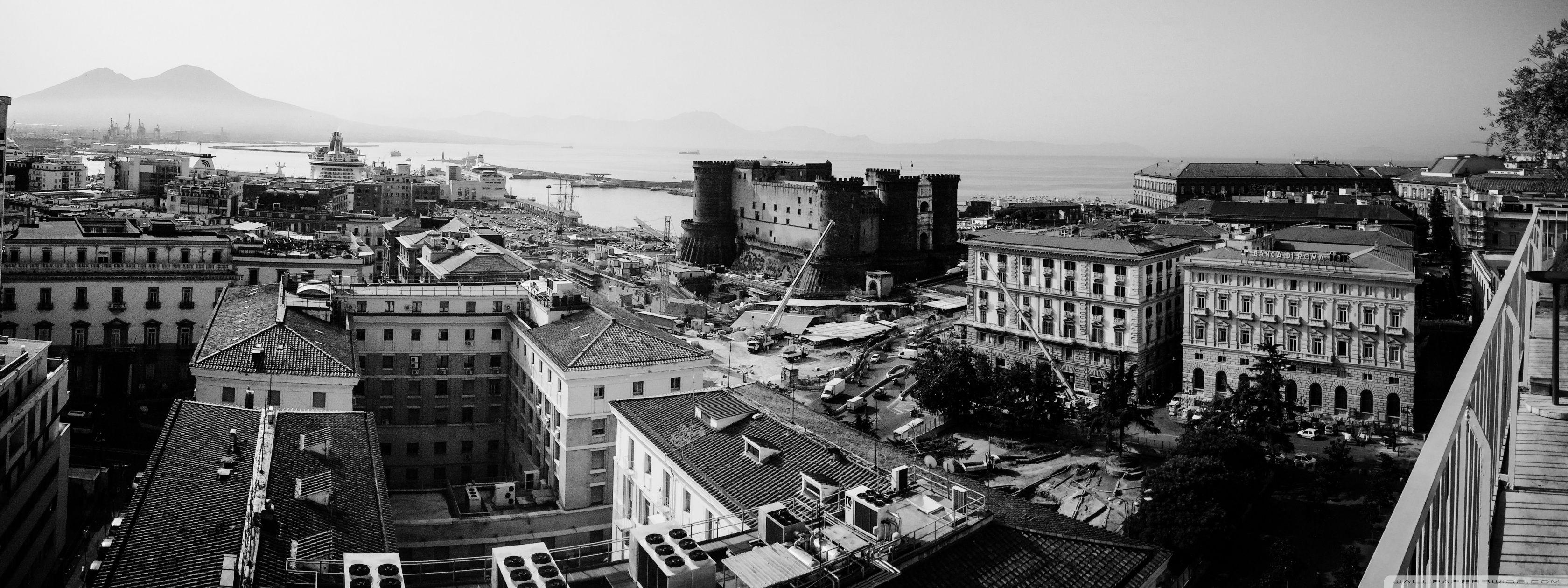 3360x1260 Napoli and Vesuvio ❤ 4K HD Desktop Wallpaper for 4K Ultra