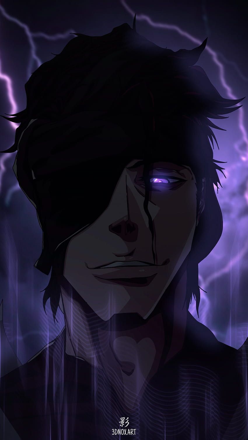 850x1511 Aizen Sosuke, art, mouth, animeart