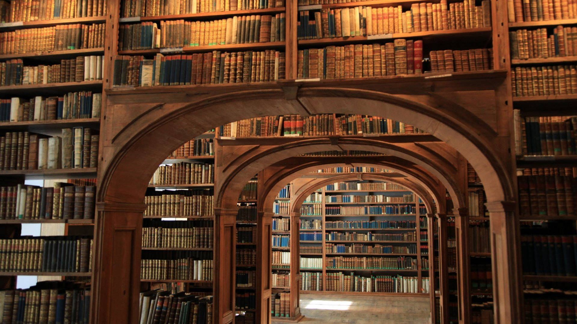 1920x1080 Download Library Archways Dark Academia