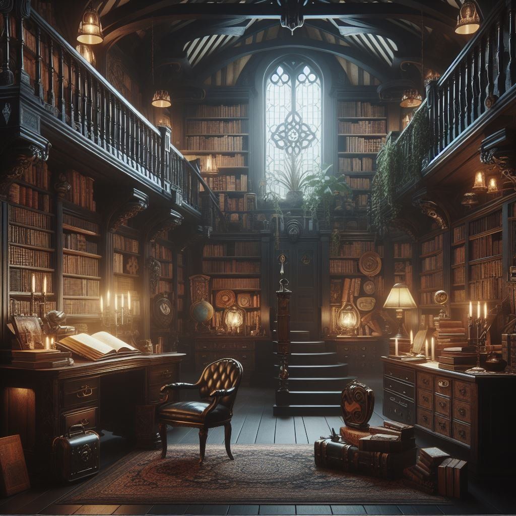 1024x1024 Dark Academia House Ideas for Literary