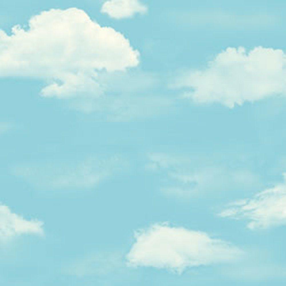 1001x1001 Blue Sky And White Clouds Wallpaper Sweet Kids Room Wallpaper Boys And Girls Wallpaper Bedroom Wallpaper Clouds A