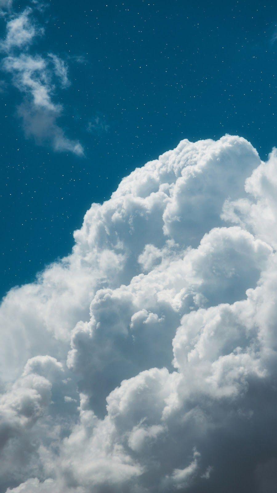 900x1600 Clouds in the blue sky. Blue sky wallpaper, Blue wallpaper