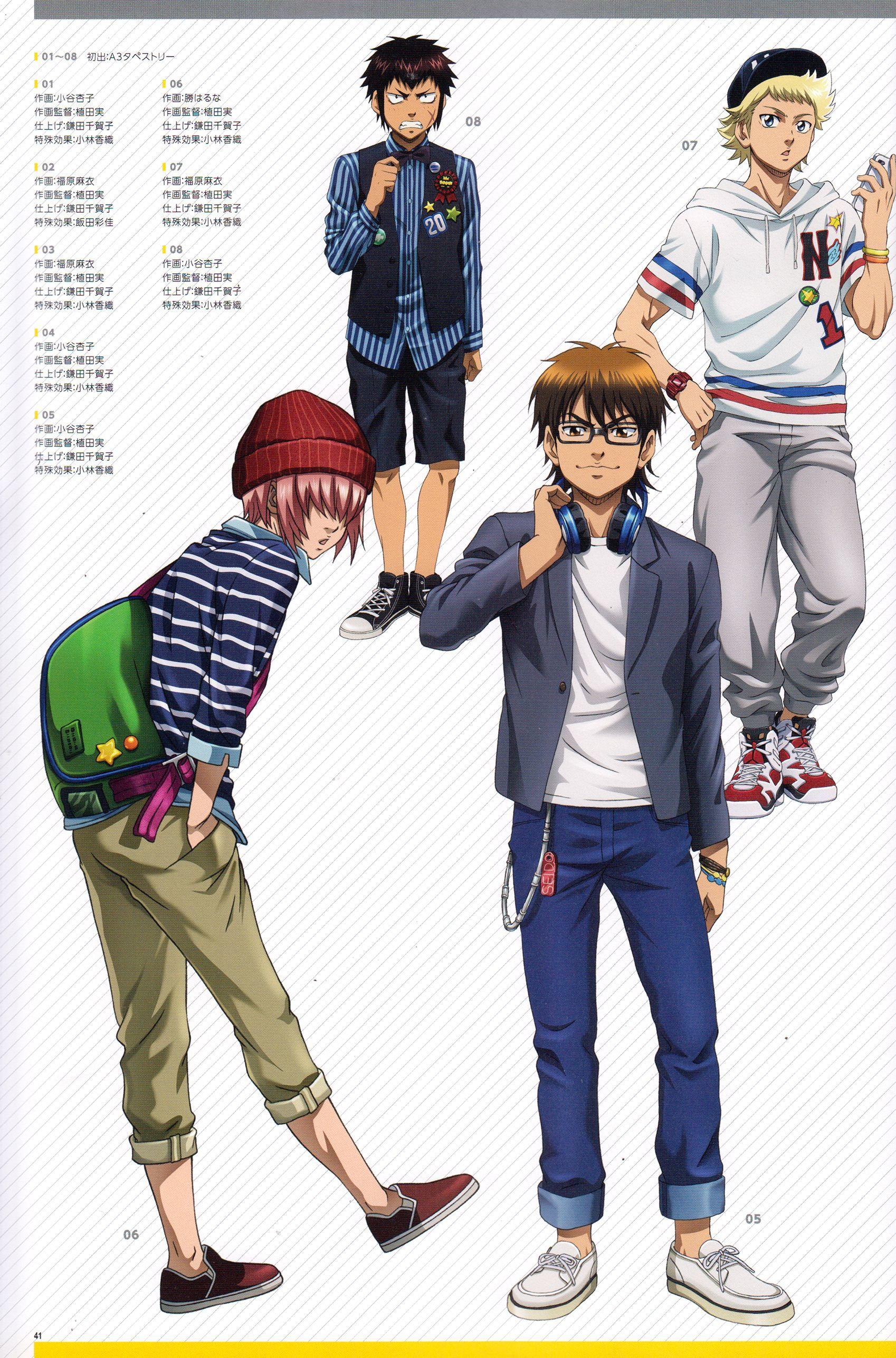 1698x2573 Ace of Diamond, Mei, Haruichi, and Miyuki. Anime