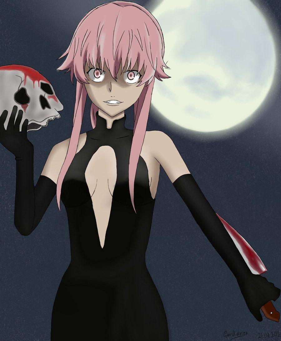 900x1094 Yuno Gasai Black Dress Wallpaper Desktop Background #yuno