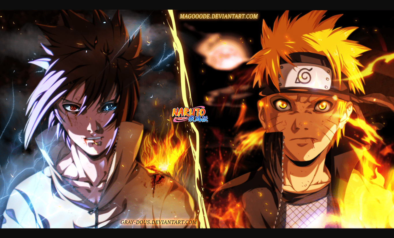 1366x825 Naruto And Sasuke Wallpaper Pc Hdfunnycreativewallpaper.