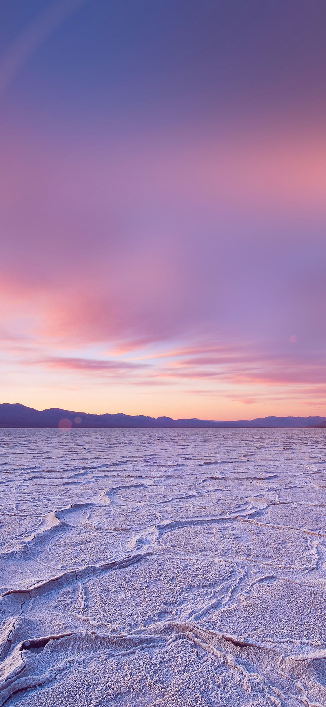 1125x2436 Dead Sea Snow Sunset Mountain