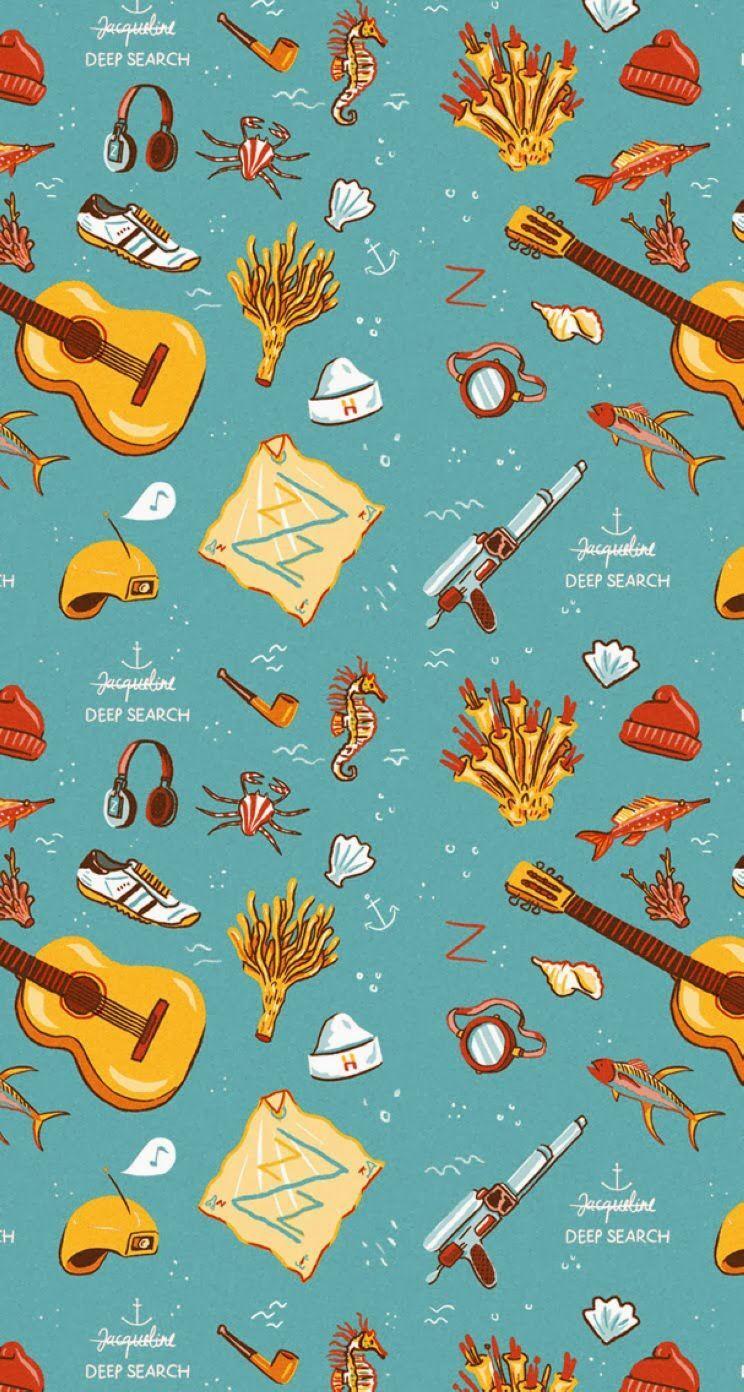 744x1392 Vintage Pattern iPhone wallpaper #guitar - Cute
