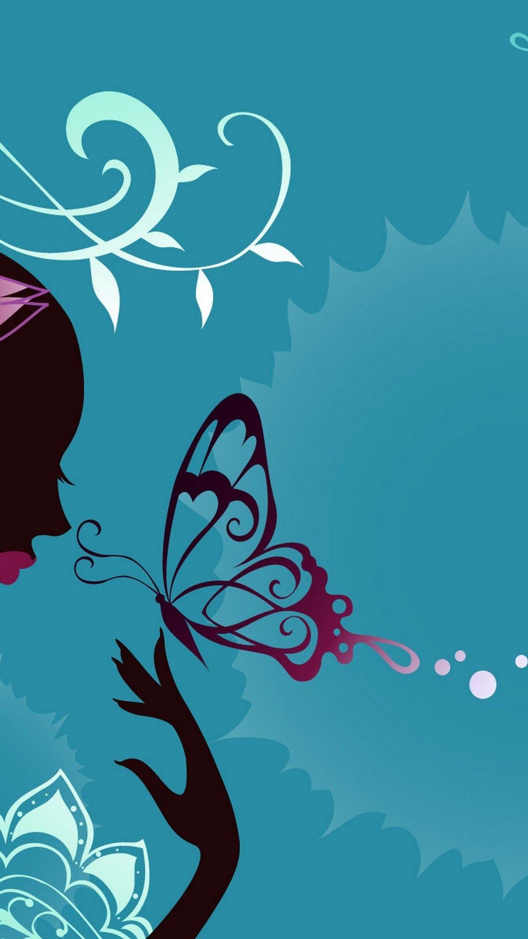 1080x1920 Blue Butterfly iPhone Wallpaper HD Cute Wallpaper
