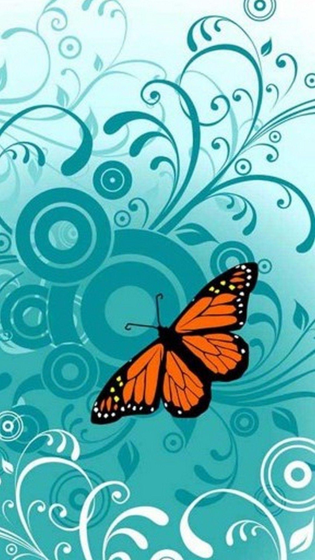 1080x1920 iPhone 7 Wallpaper Cute Butterfly 3D iPhone Wallpaper