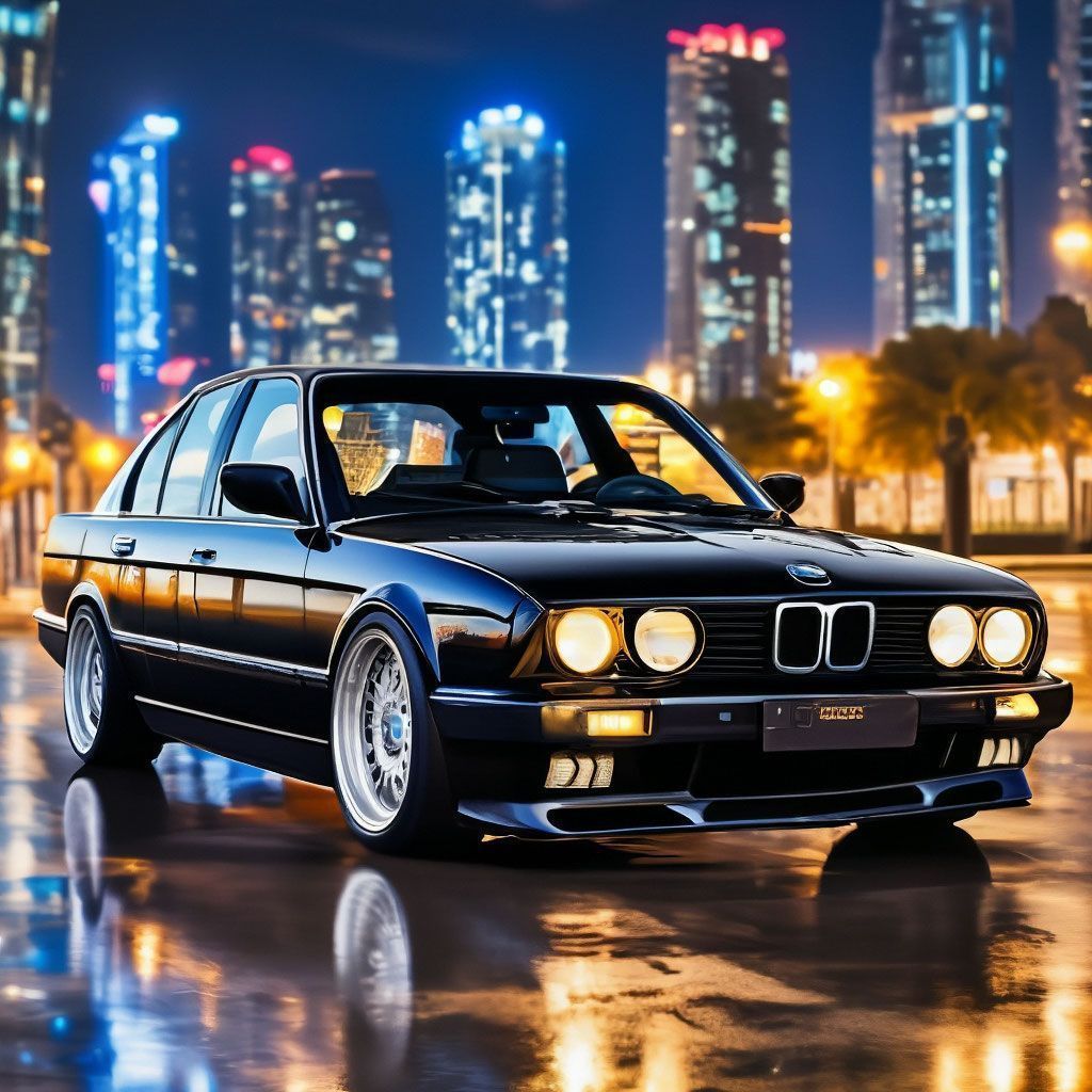 1024x1024 BMW M5 E34 in good condition, black