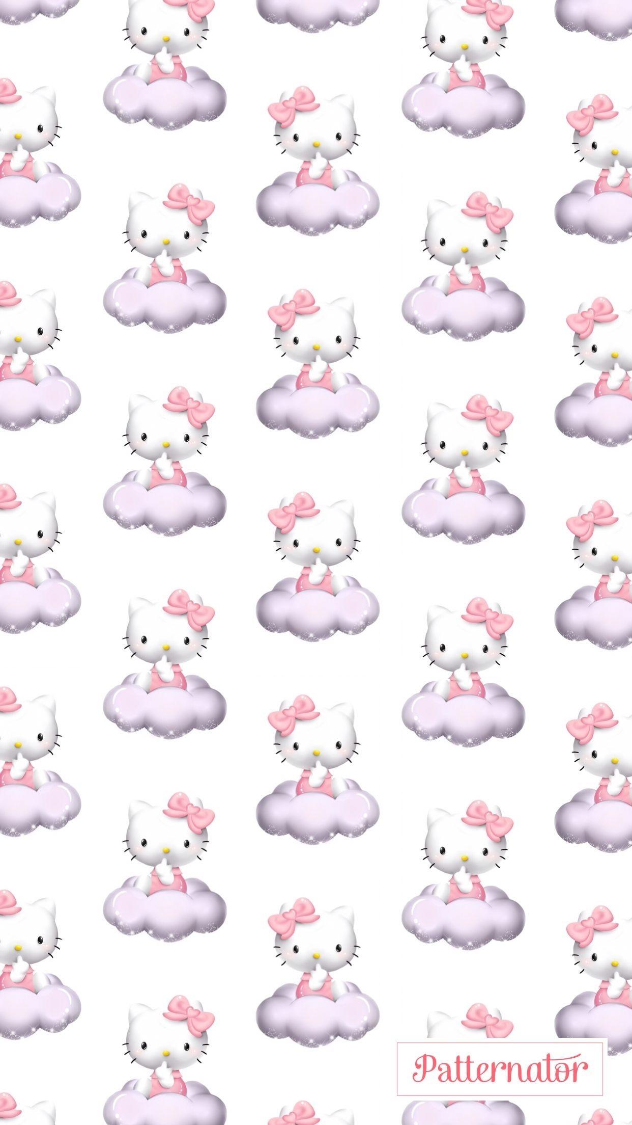 1242x2208 Cute Wallpaper of Hello Kitty