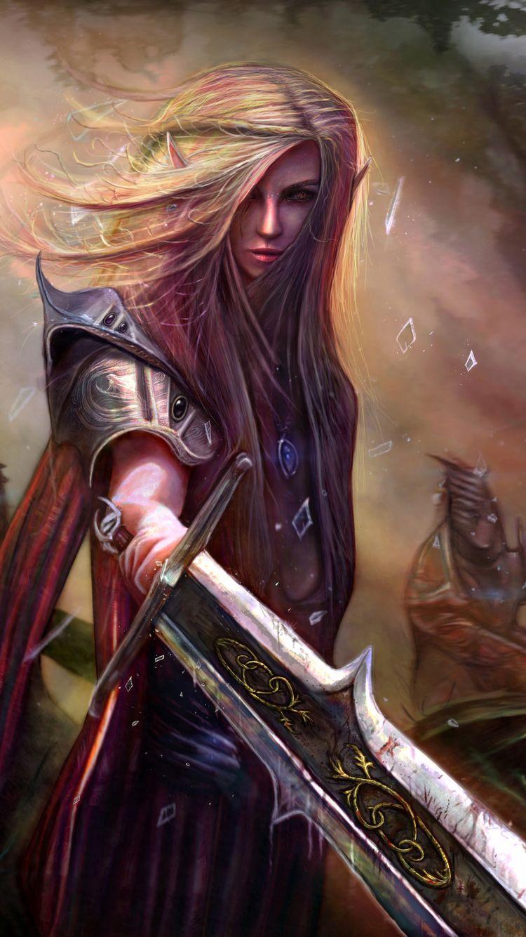 750x1334 Elf Hunter Fantasy Warrior Girl 5k iPhone iPhone