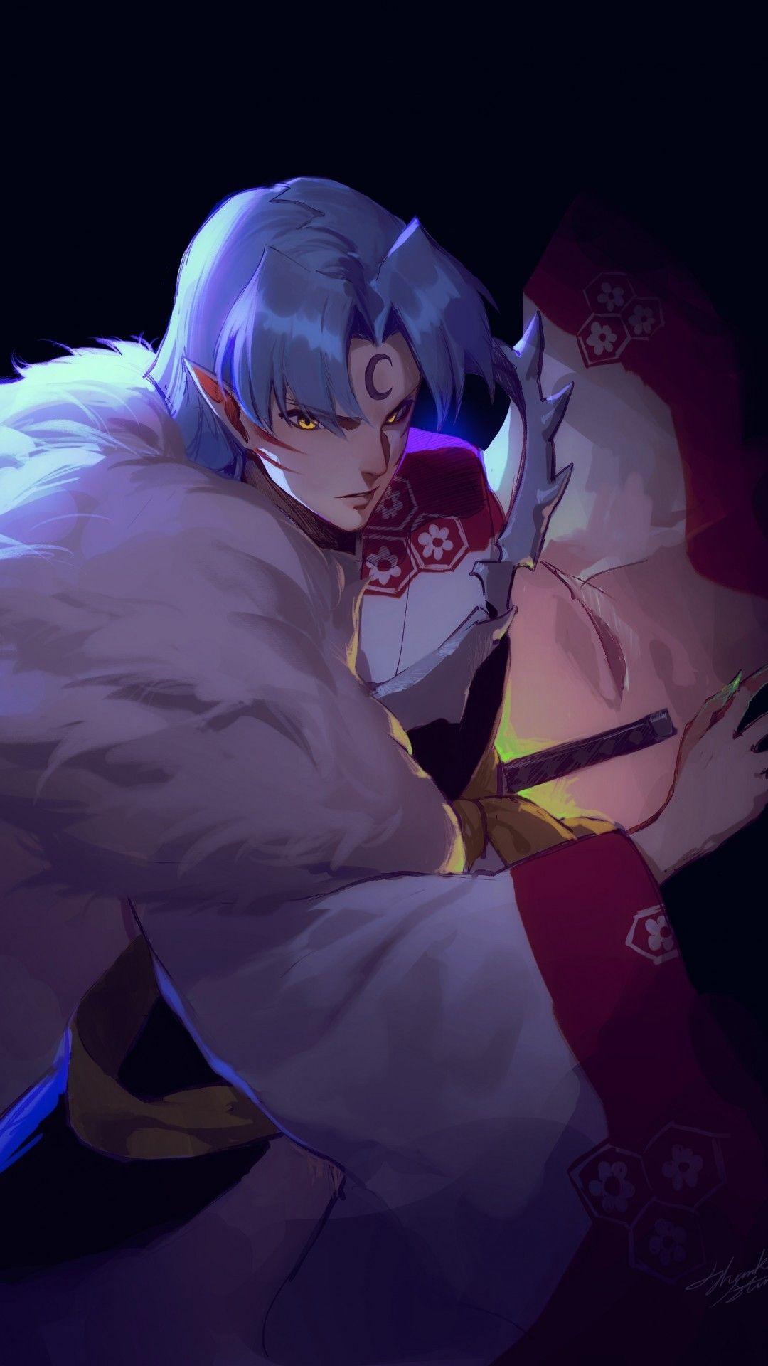 1080x1920 Download 1080x1920 Inuyasha, Sesshomaru, White Hair, Tattoo